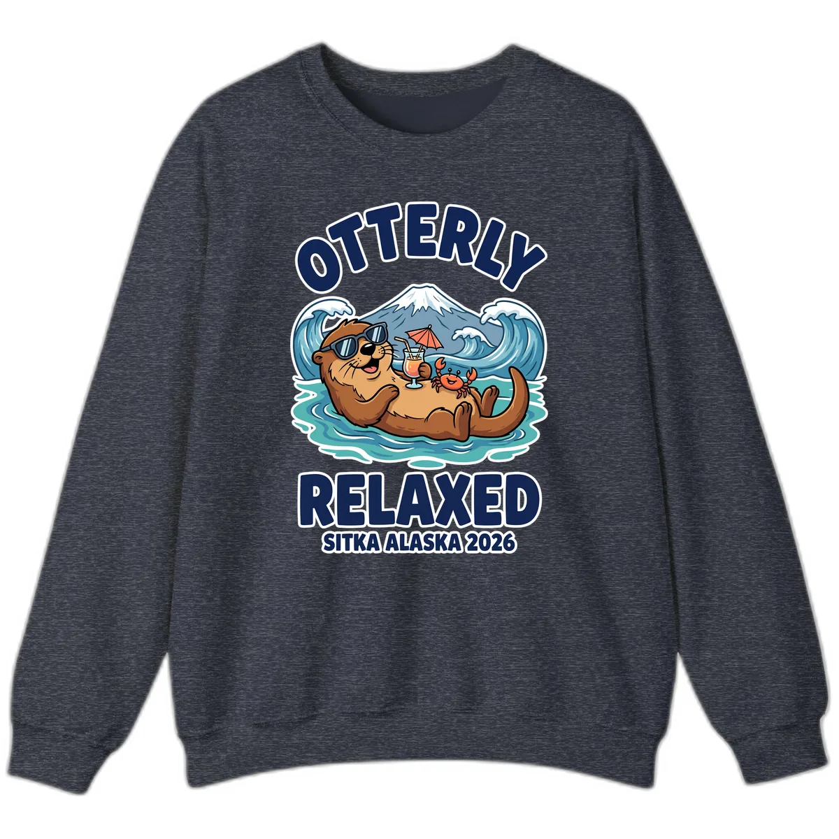 Otter Relaxed Sitka Alaska 2026 Sweatshirt in Heather Sport Dark Navy