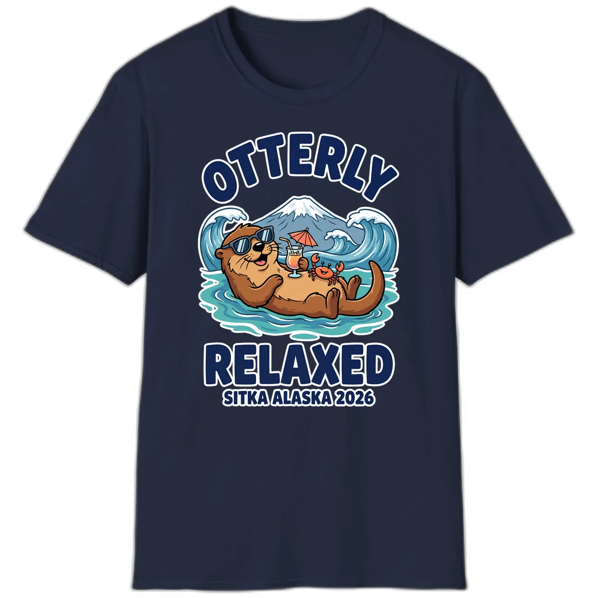 Otter Relaxed Sitka Alaska 2026 T-Shirt in Navy