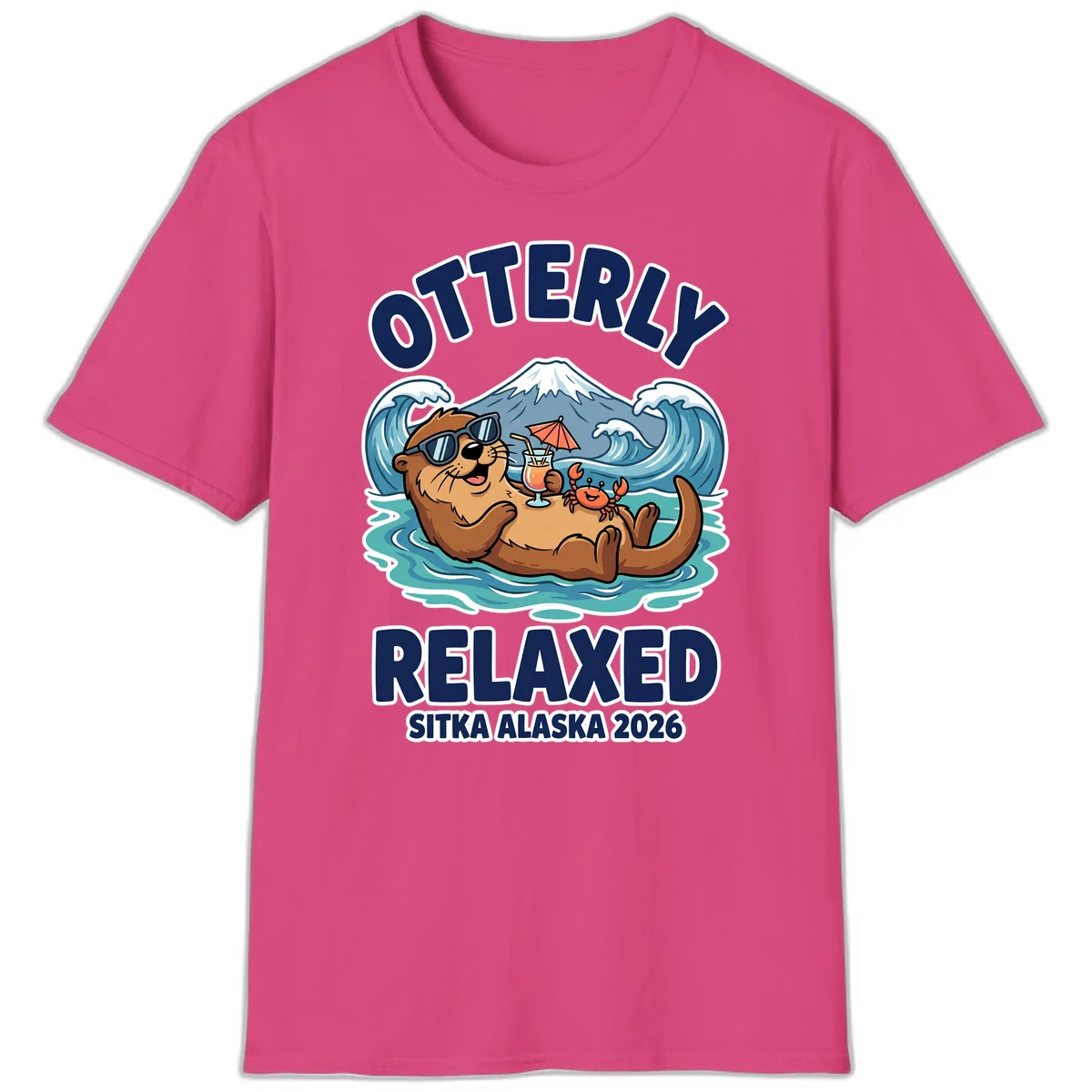 Otter Relaxed Sitka Alaska 2026 T-Shirt in Heliconia