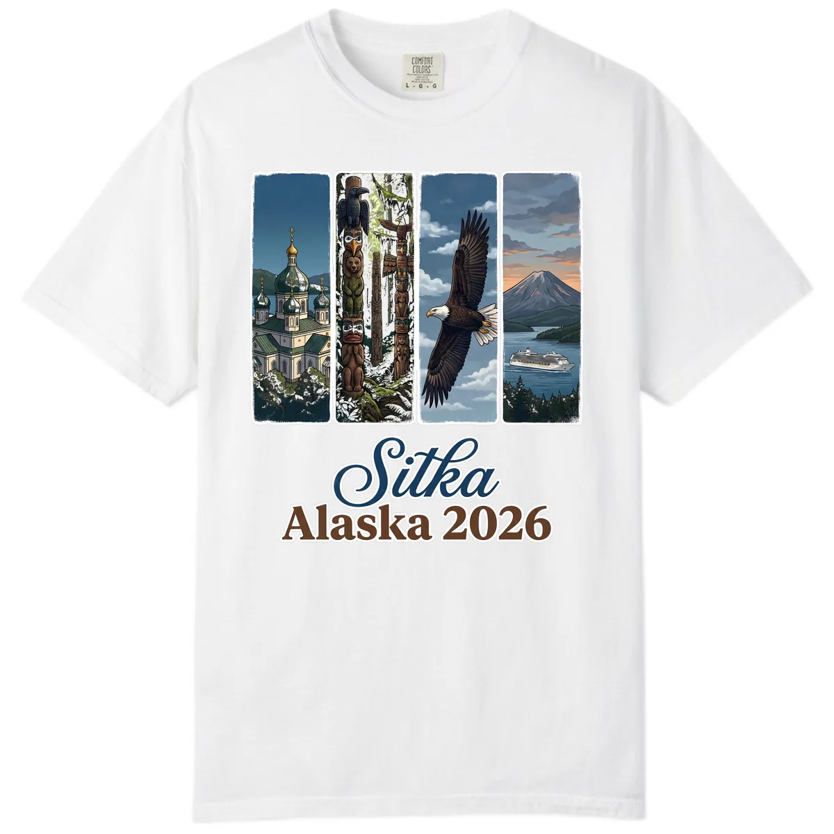 Sitka Alaska 2026 Cultural Icons Comfort Color in White