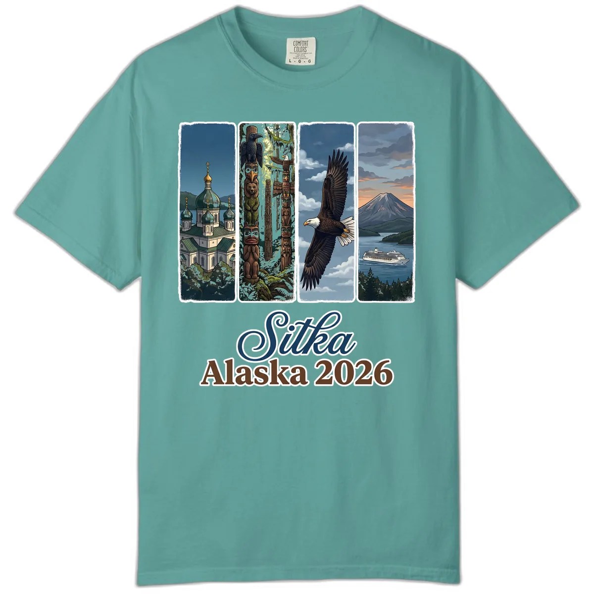 Sitka Alaska 2026 Cultural Icons Comfort Color in Seafoam