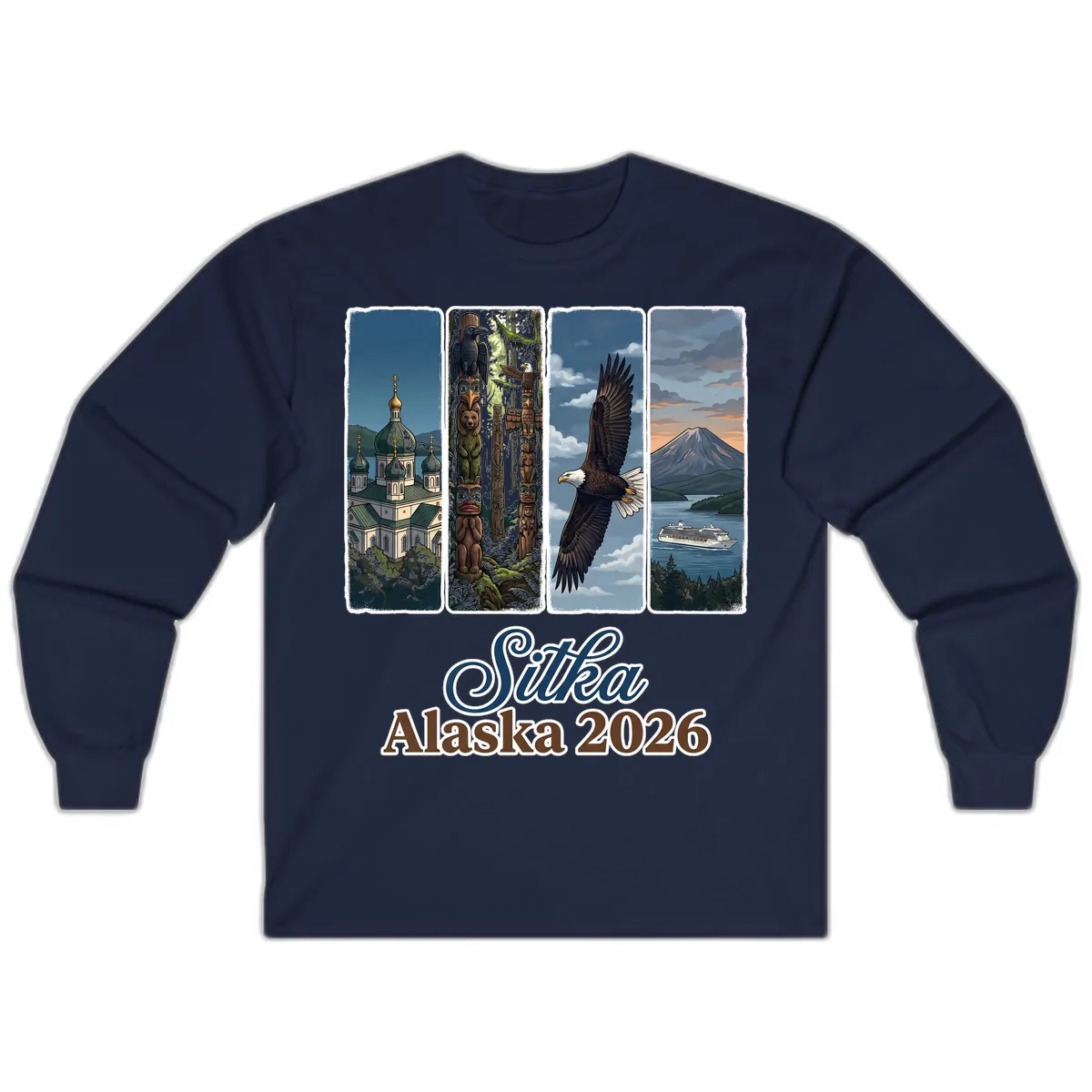 Sitka Alaska 2026 Cultural Icons Long Sleeve in Navy
