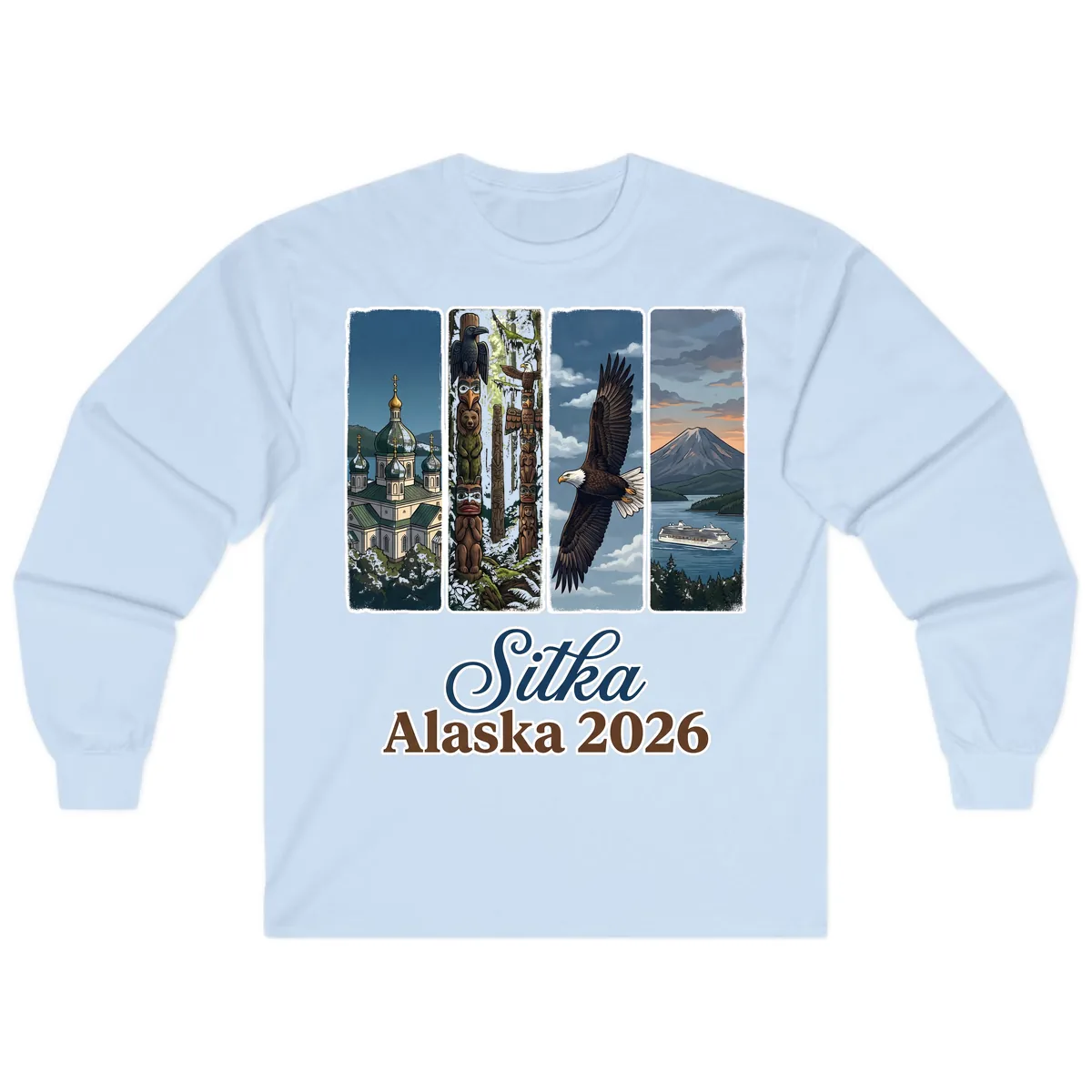 Sitka Alaska 2026 Cultural Icons Long Sleeve in Light Blue