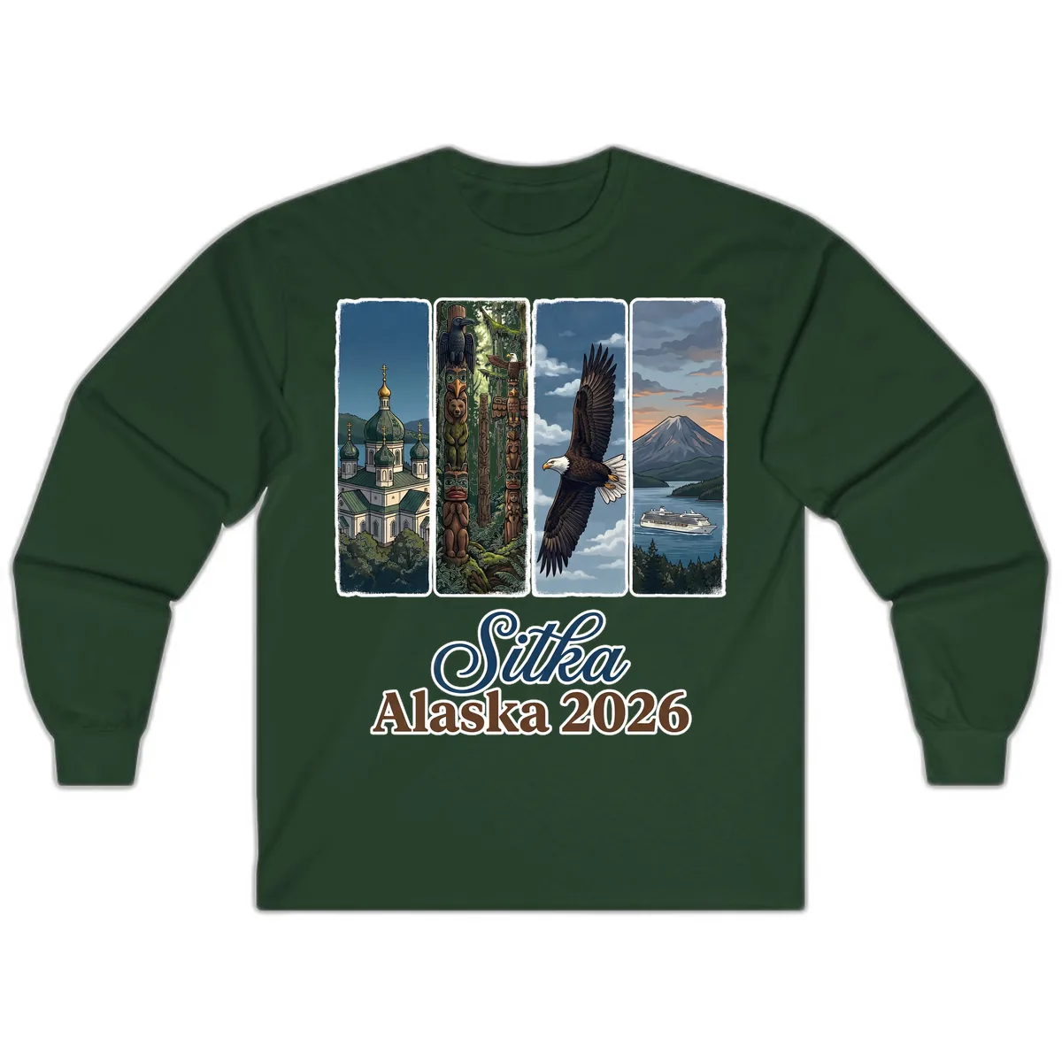 Sitka Alaska 2026 Cultural Icons Long Sleeve in Forest Green