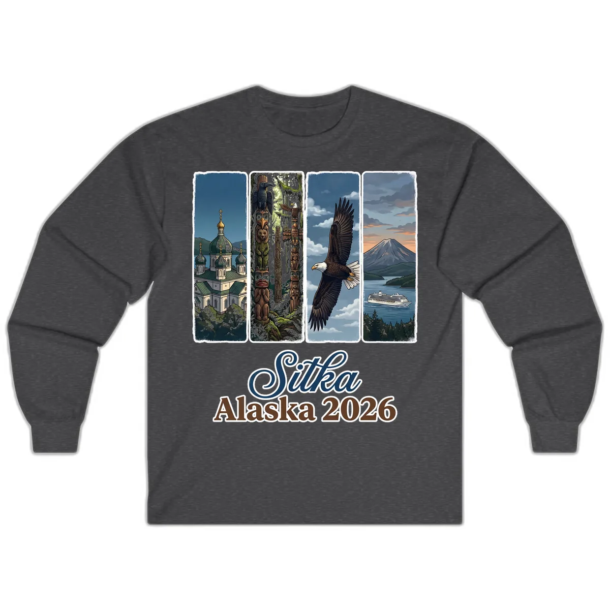 Sitka Alaska 2026 Cultural Icons Long Sleeve in Dark Heather