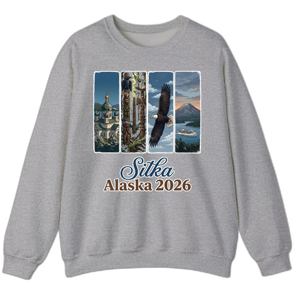 Sitka Alaska 2026 Cultural Icons Sweatshirt in Sport Grey