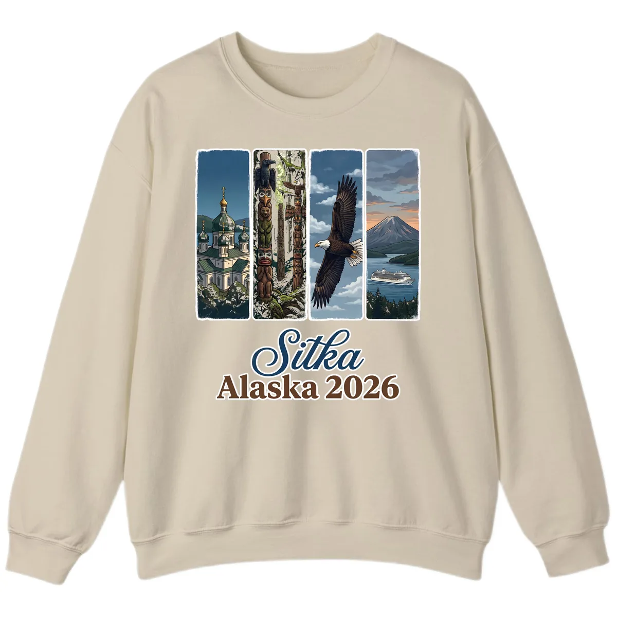 Sitka Alaska 2026 Cultural Icons Sweatshirt in Sand