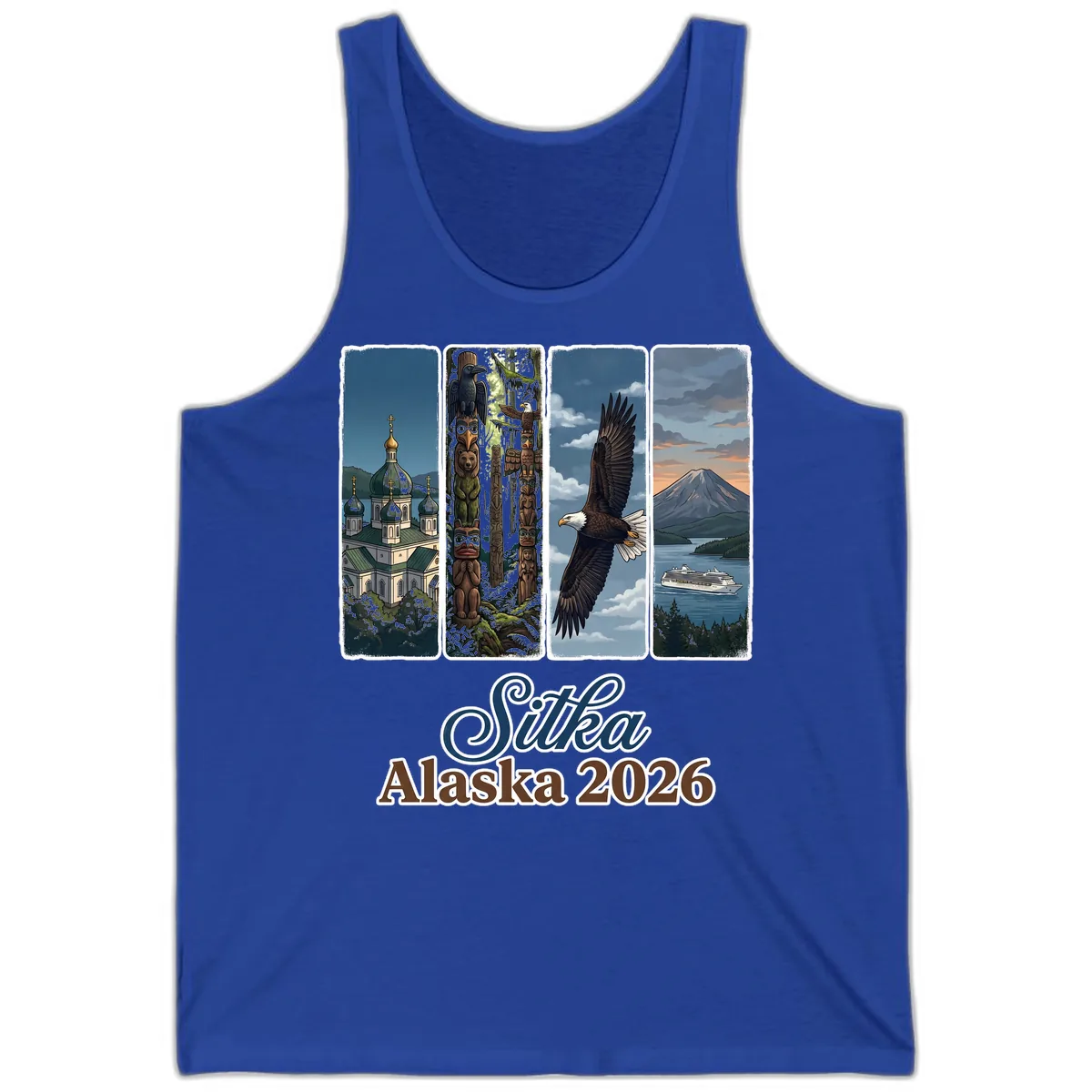 Sitka Alaska 2026 Cultural Icons Tank in True Royal