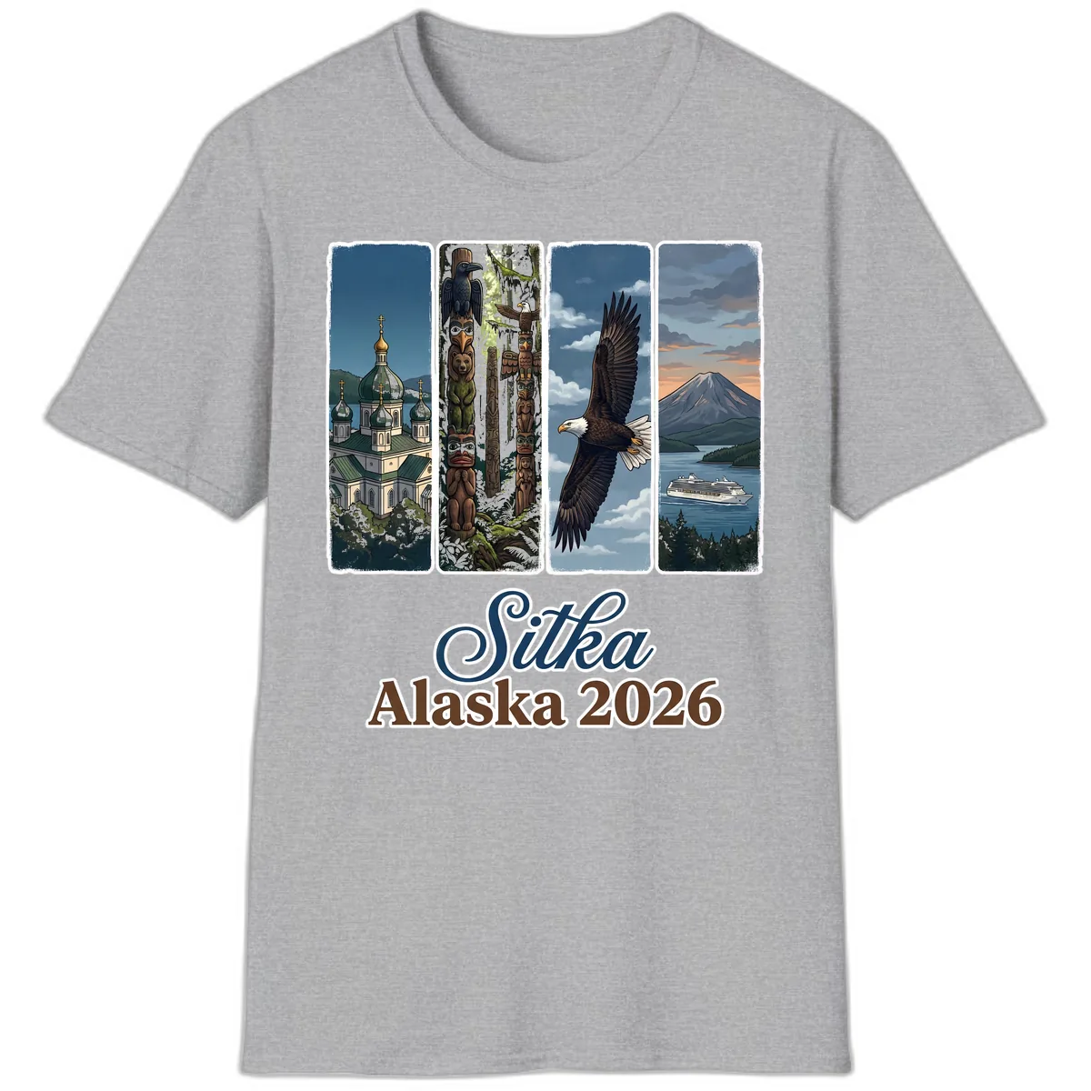 Sitka Alaska 2026 Cultural Icons T-Shirt in Sport Grey