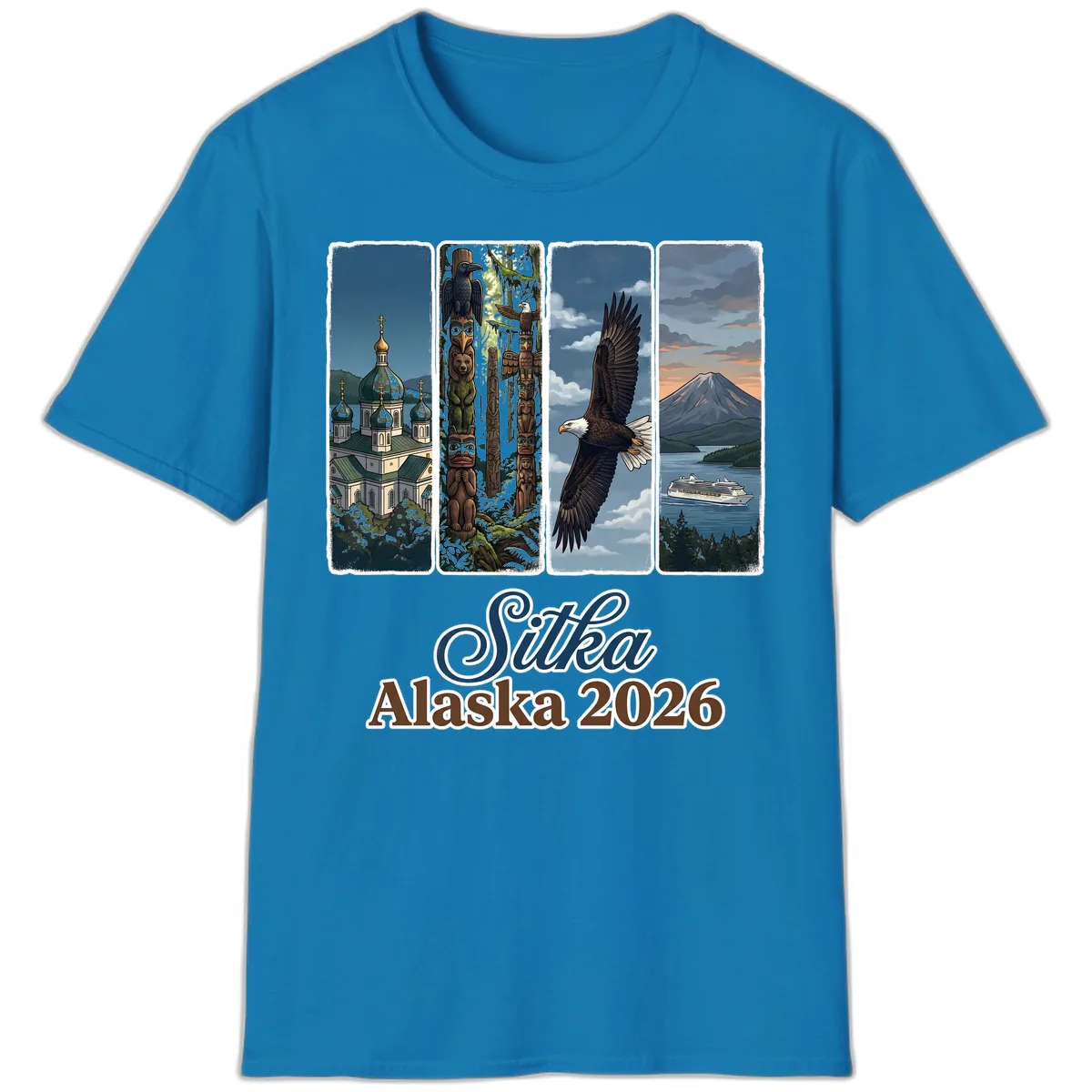 Sitka Alaska 2026 Cultural Icons T-Shirt in Sapphire