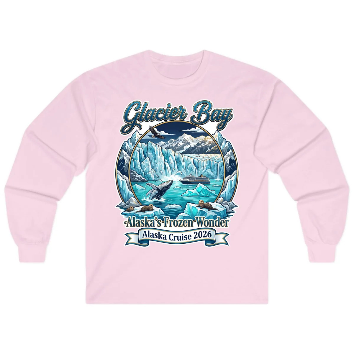 Glacier Bay Alaska's Frozen Wonder Long Sleeve in Light Pink