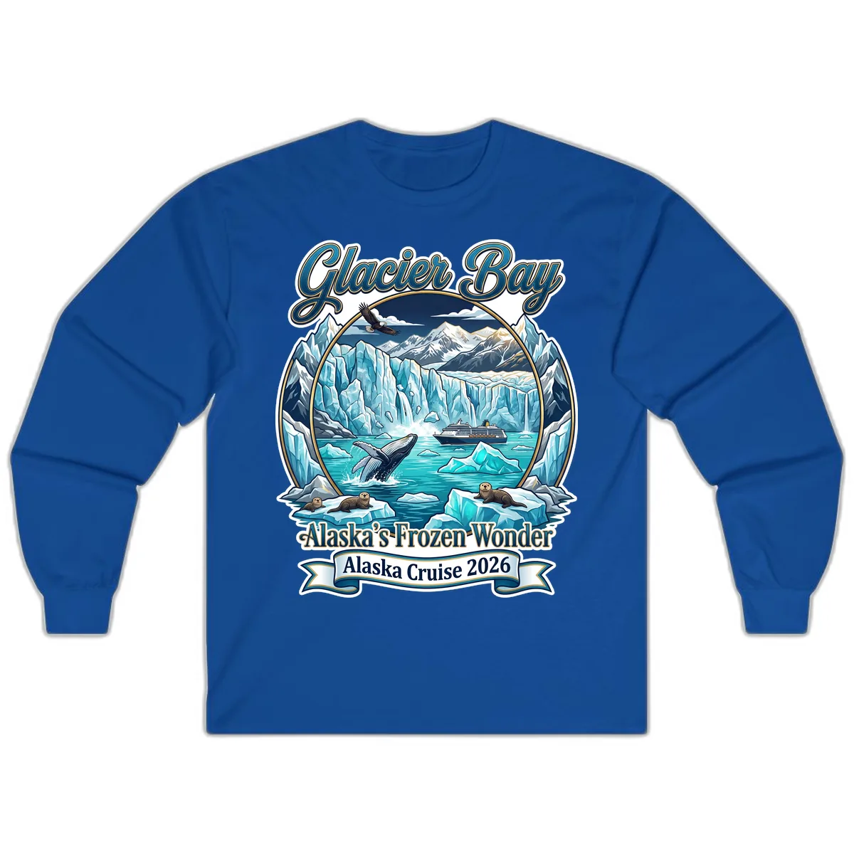 Glacier Bay Alaska's Frozen Wonder Long Sleeve in Royal