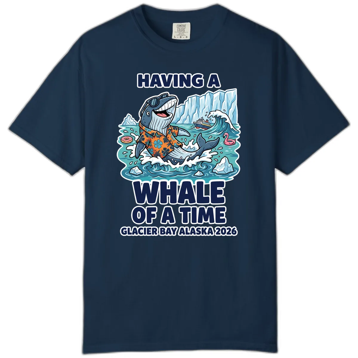 Having A Whale Of A Time Glacier Bay Comfort Color in True Navy