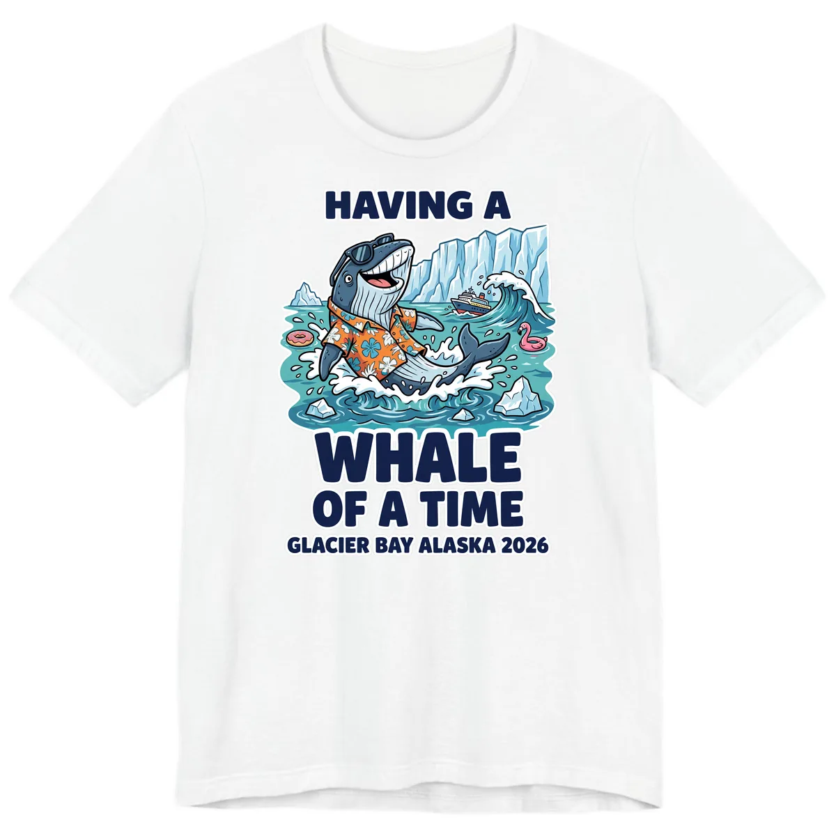 Having A Whale Of A Time Glacier Bay Premium T-Shirt in White