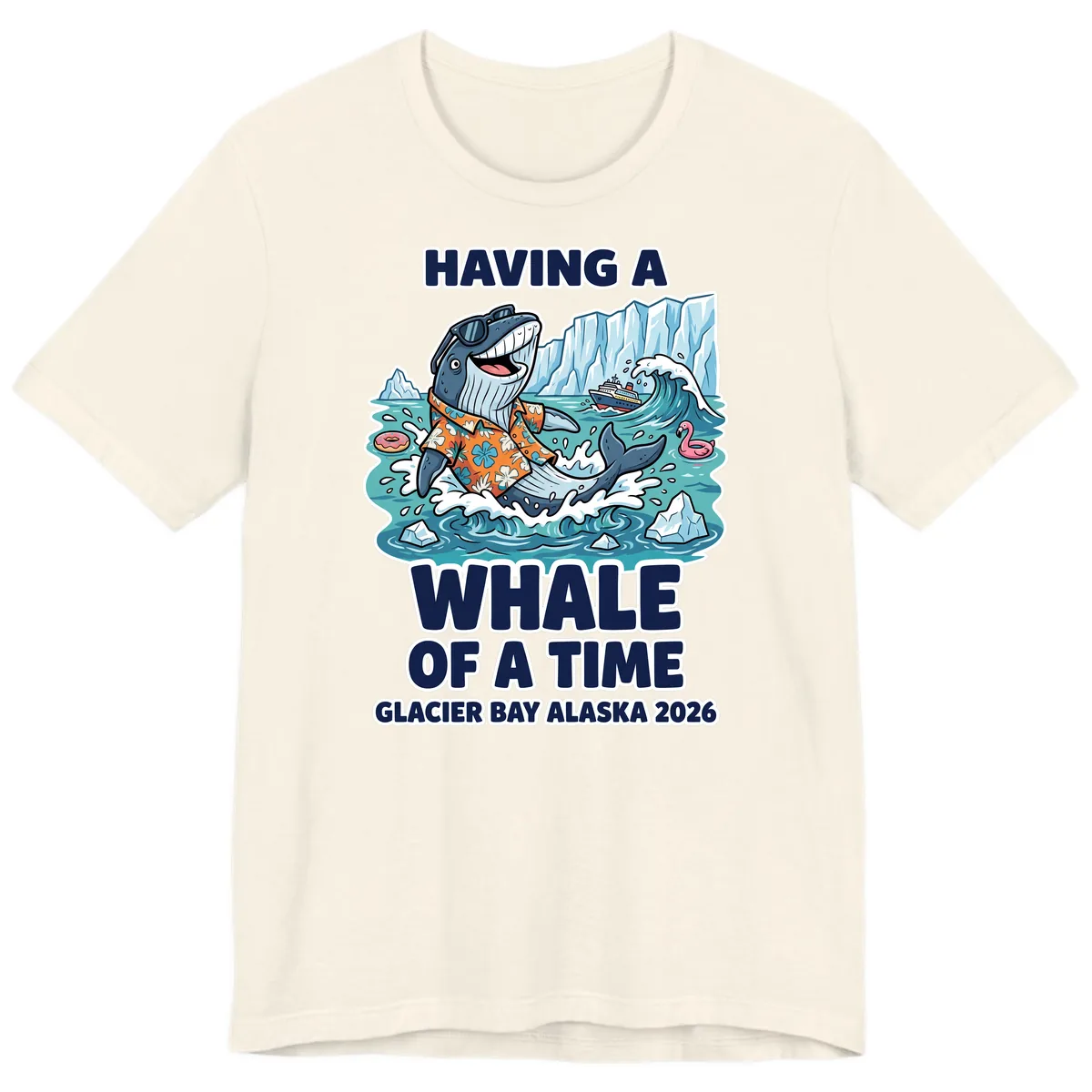 Having A Whale Of A Time Glacier Bay Premium T-Shirt in Natural