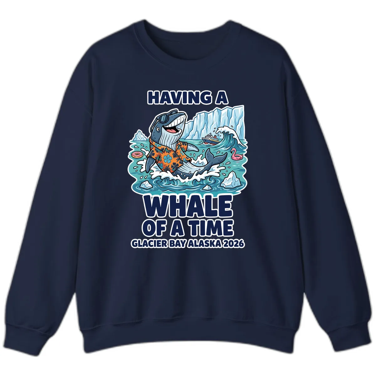 Having A Whale Of A Time Glacier Bay Sweatshirt in Navy
