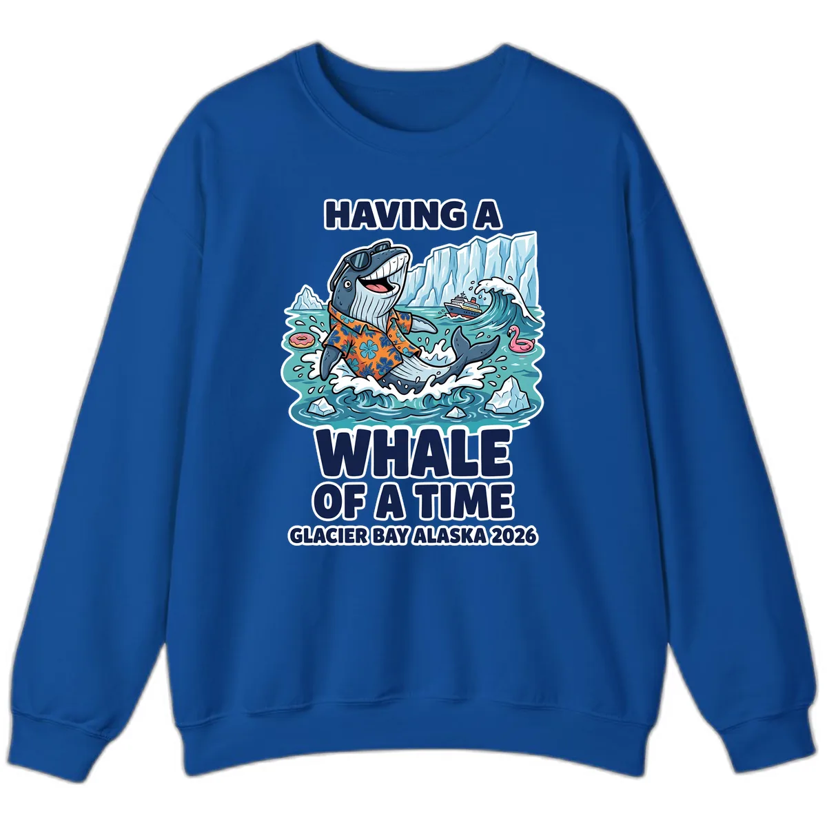 Having A Whale Of A Time Glacier Bay Sweatshirt in Royal