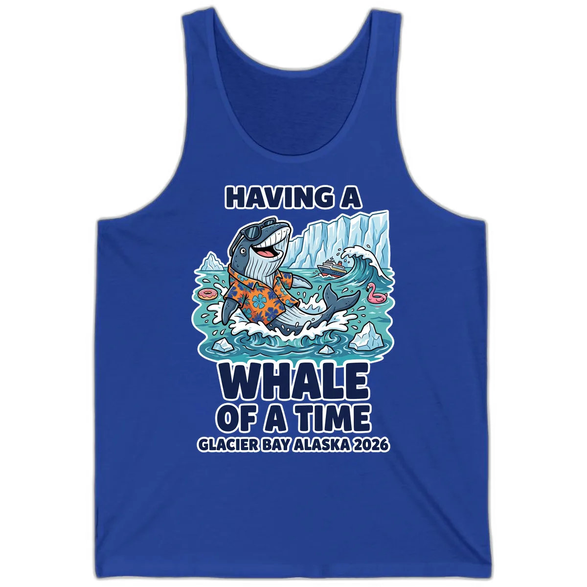 Having A Whale Of A Time Glacier Bay Tank in True Royal