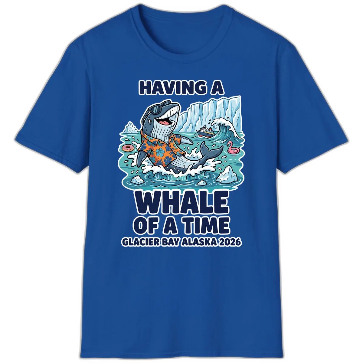 Having A Whale Of A Time Glacier Bay T-Shirt in Royal