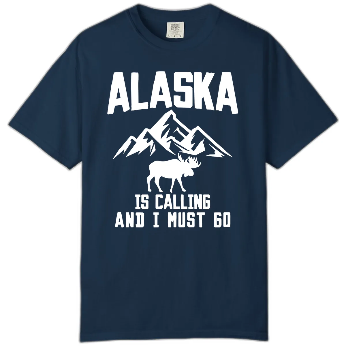 Alaska Is Calling Moose Mountains Comfort Color in True Navy