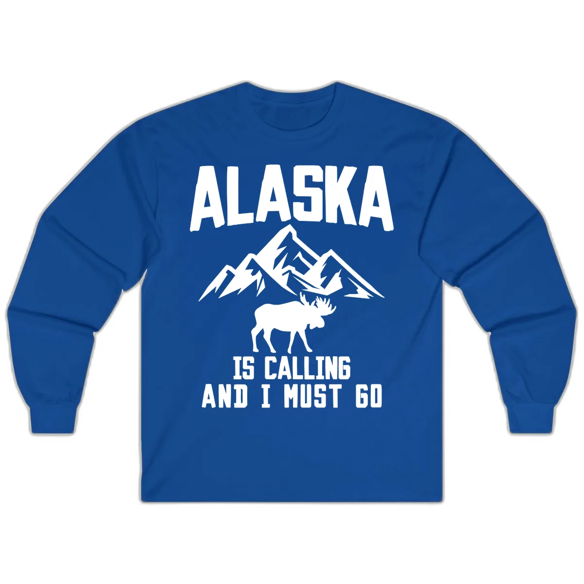 Alaska Is Calling Moose Mountains Long Sleeve in Royal