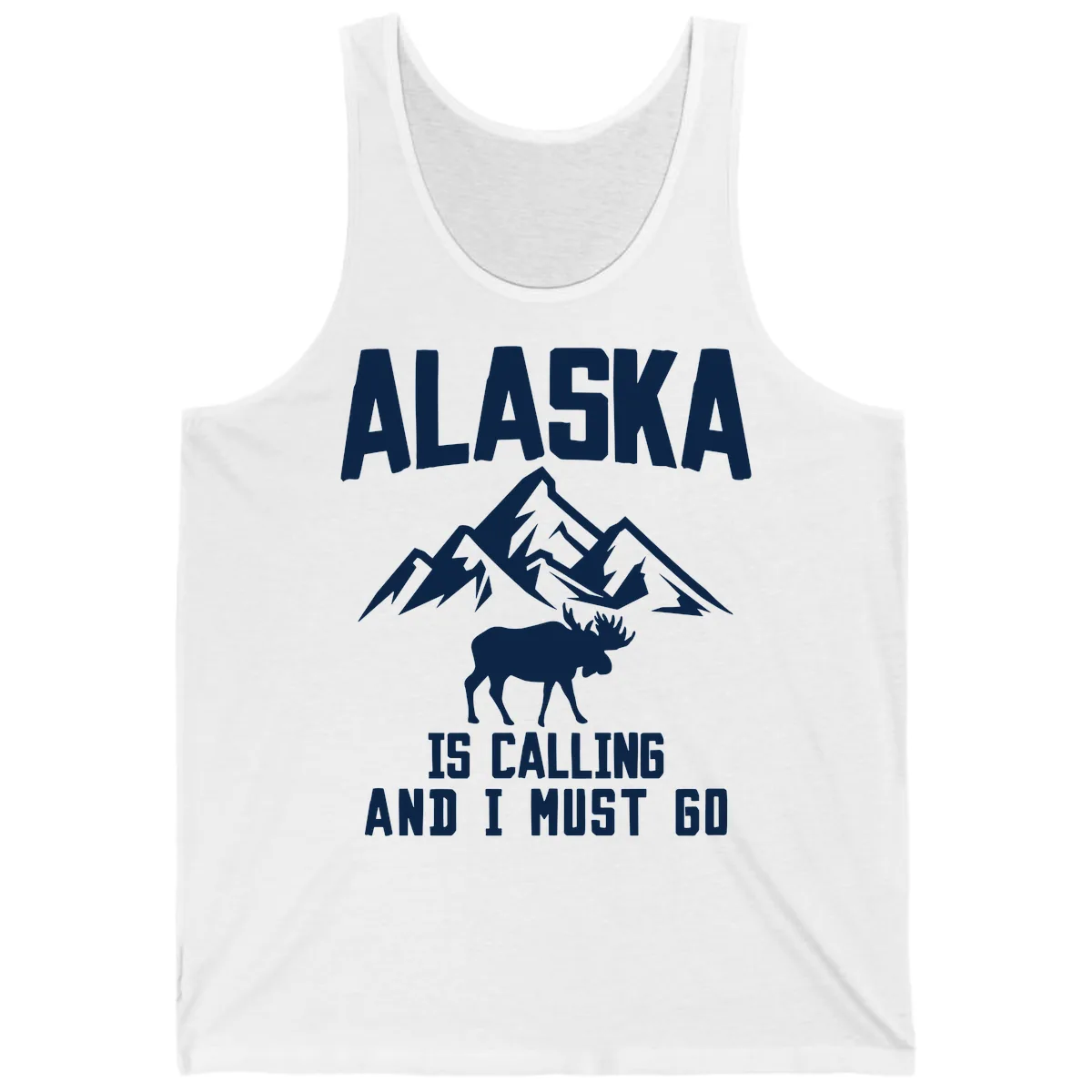 Alaska Is Calling Moose Mountains Tank in White