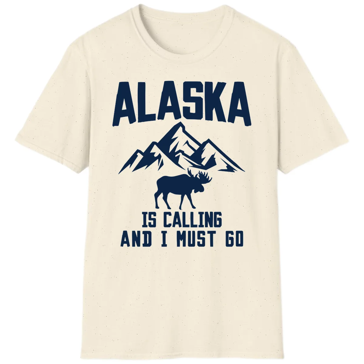 Alaska Is Calling Moose Mountains T-Shirt in Natural
