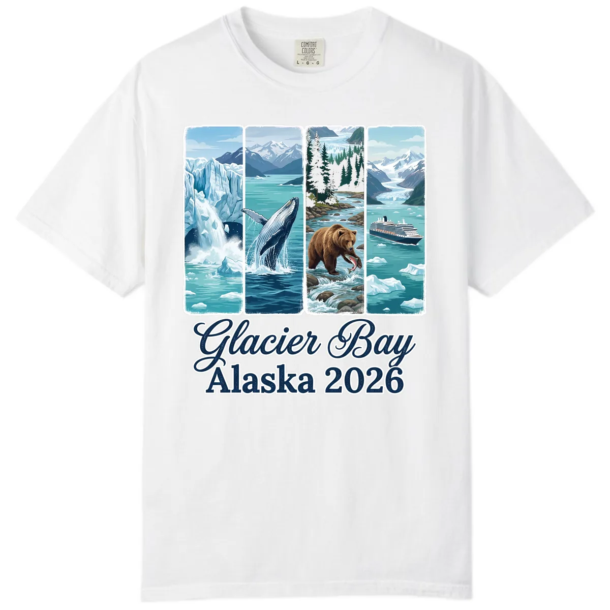 Glacier Bay Alaska 2026 Adventure Comfort Color in White