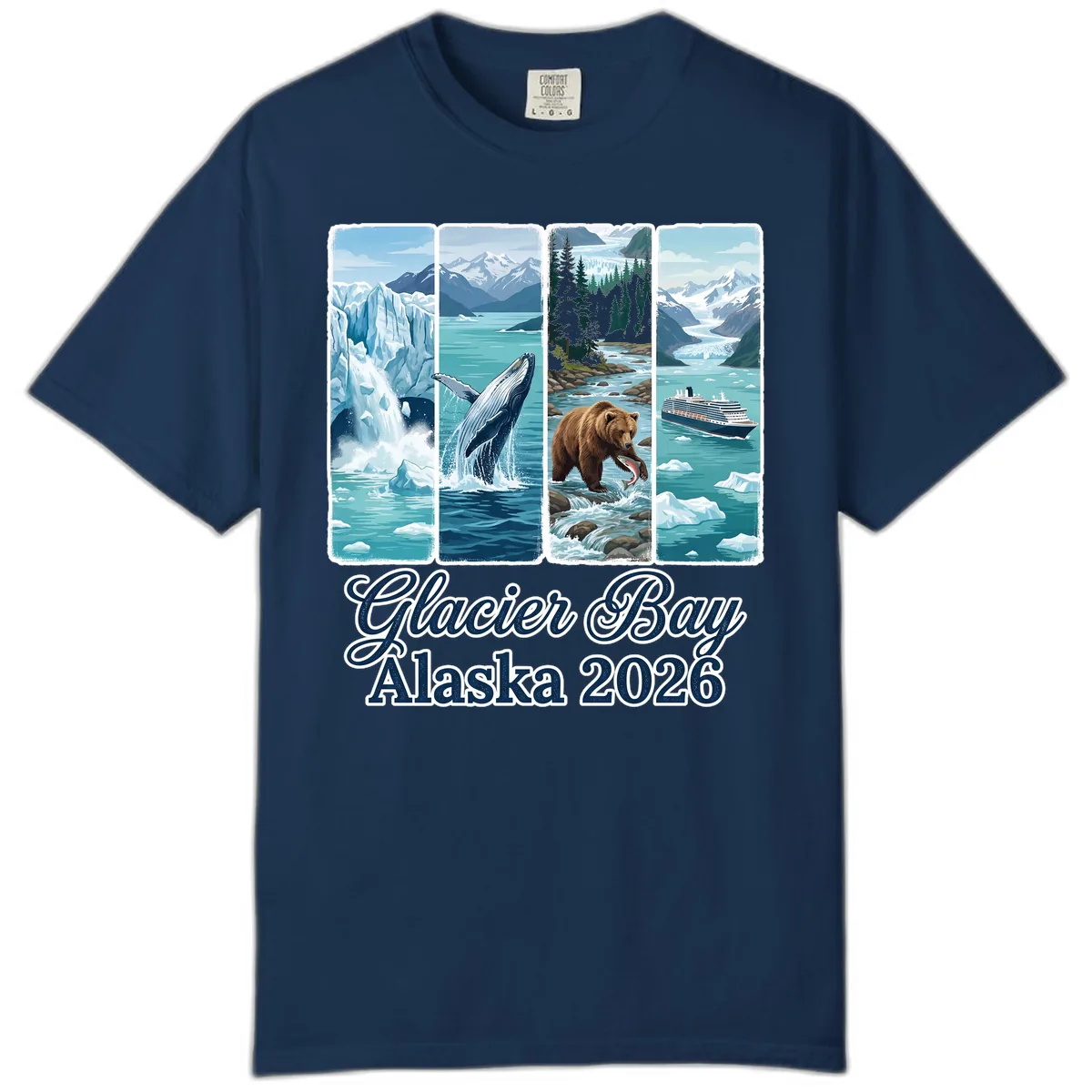 Glacier Bay Alaska 2026 Adventure Comfort Color in Navy