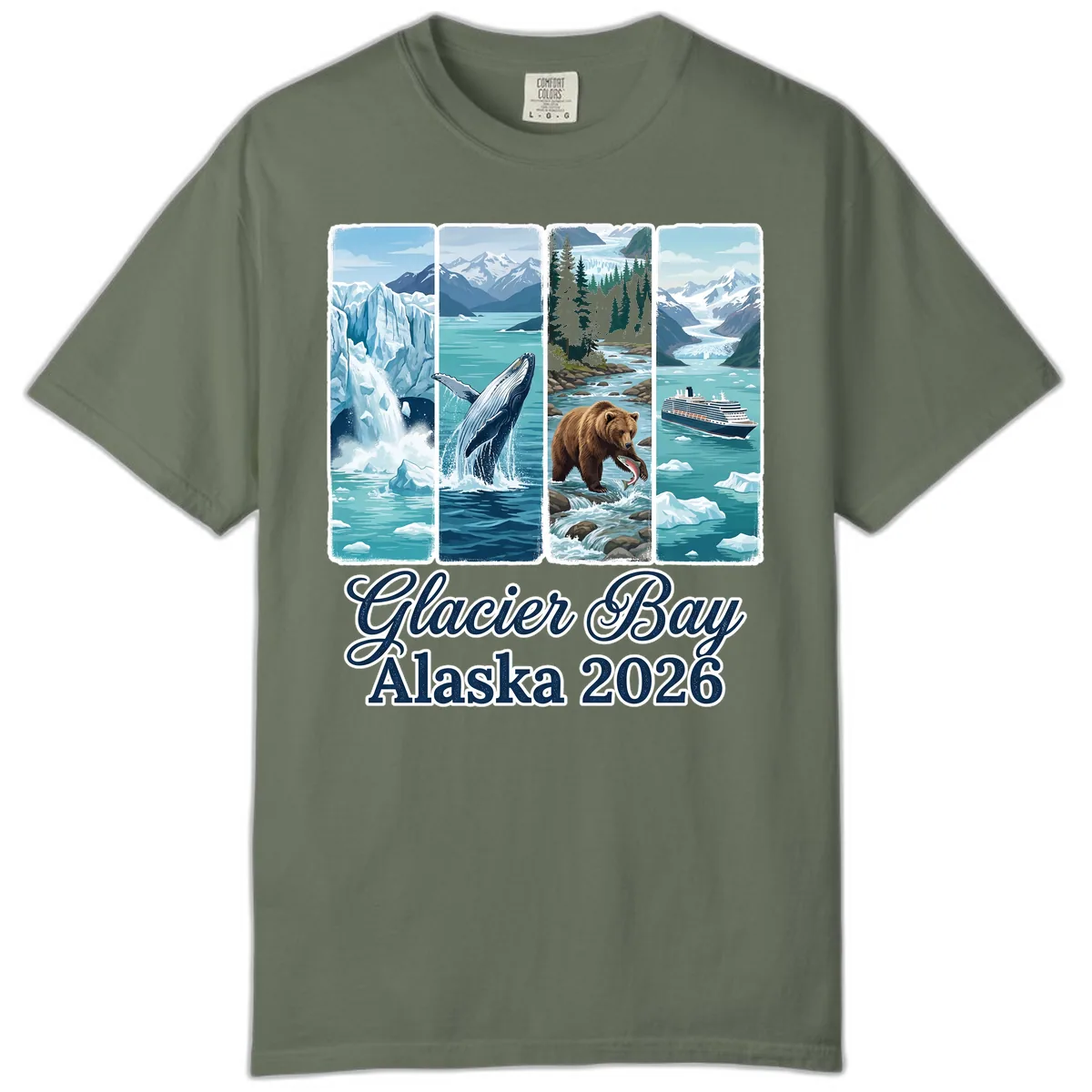 Glacier Bay Alaska 2026 Adventure Comfort Color in Moss