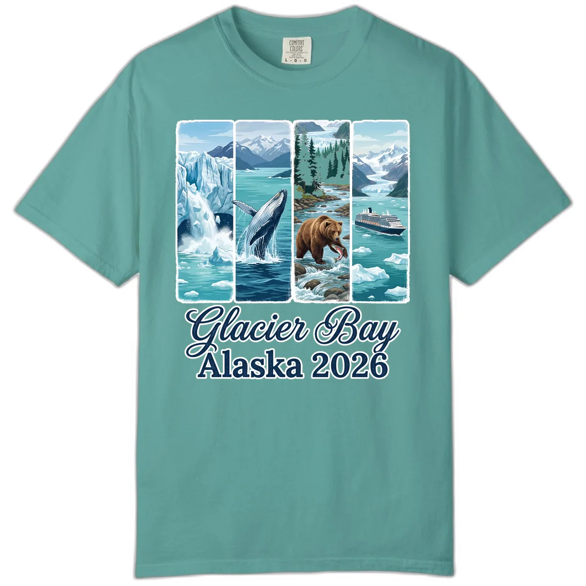 Glacier Bay Alaska 2026 Adventure Comfort Color in Seafoam