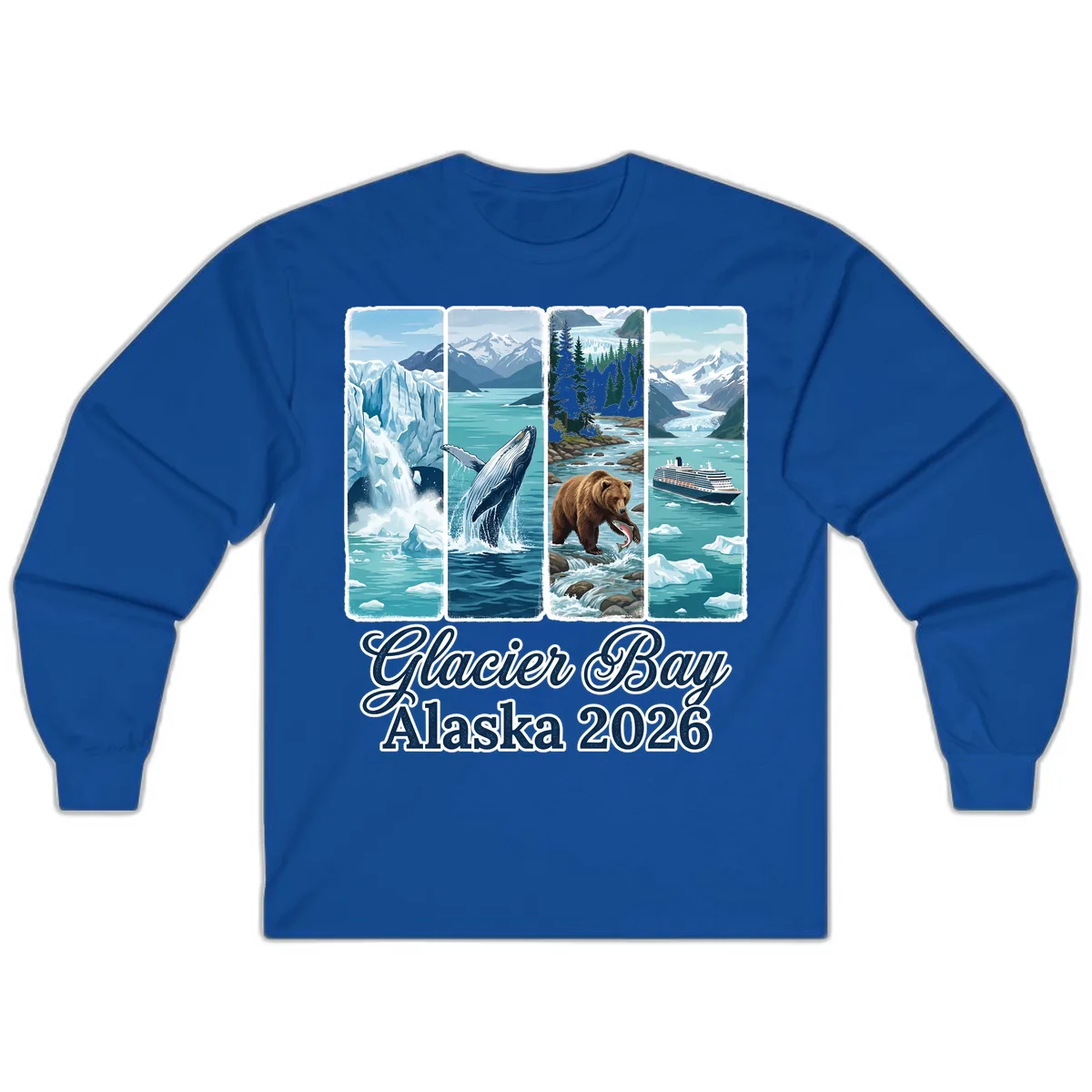 Glacier Bay Alaska 2026 Adventure Long Sleeve in Royal