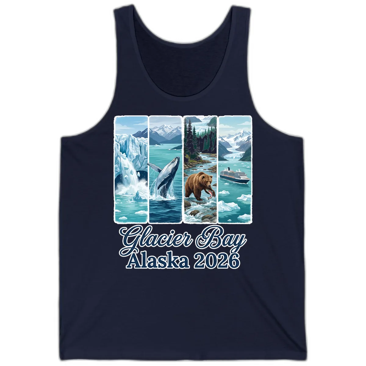 Glacier Bay Alaska 2026 Adventure Tank in Navy