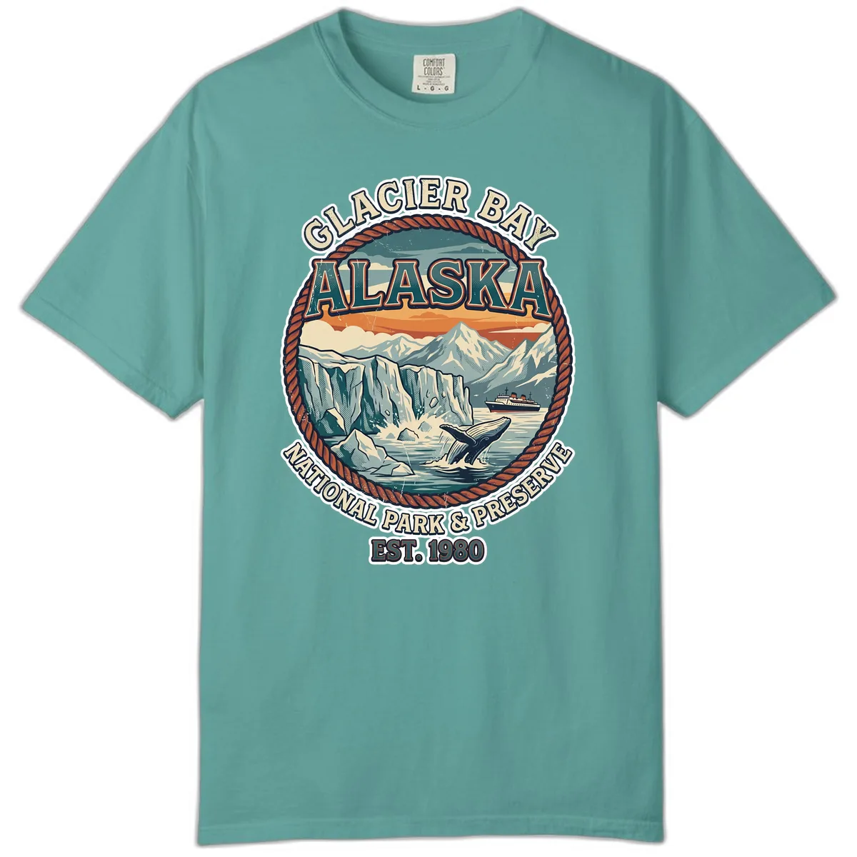 Glacier Bay National Park & Preserve Comfort Color in Seafoam