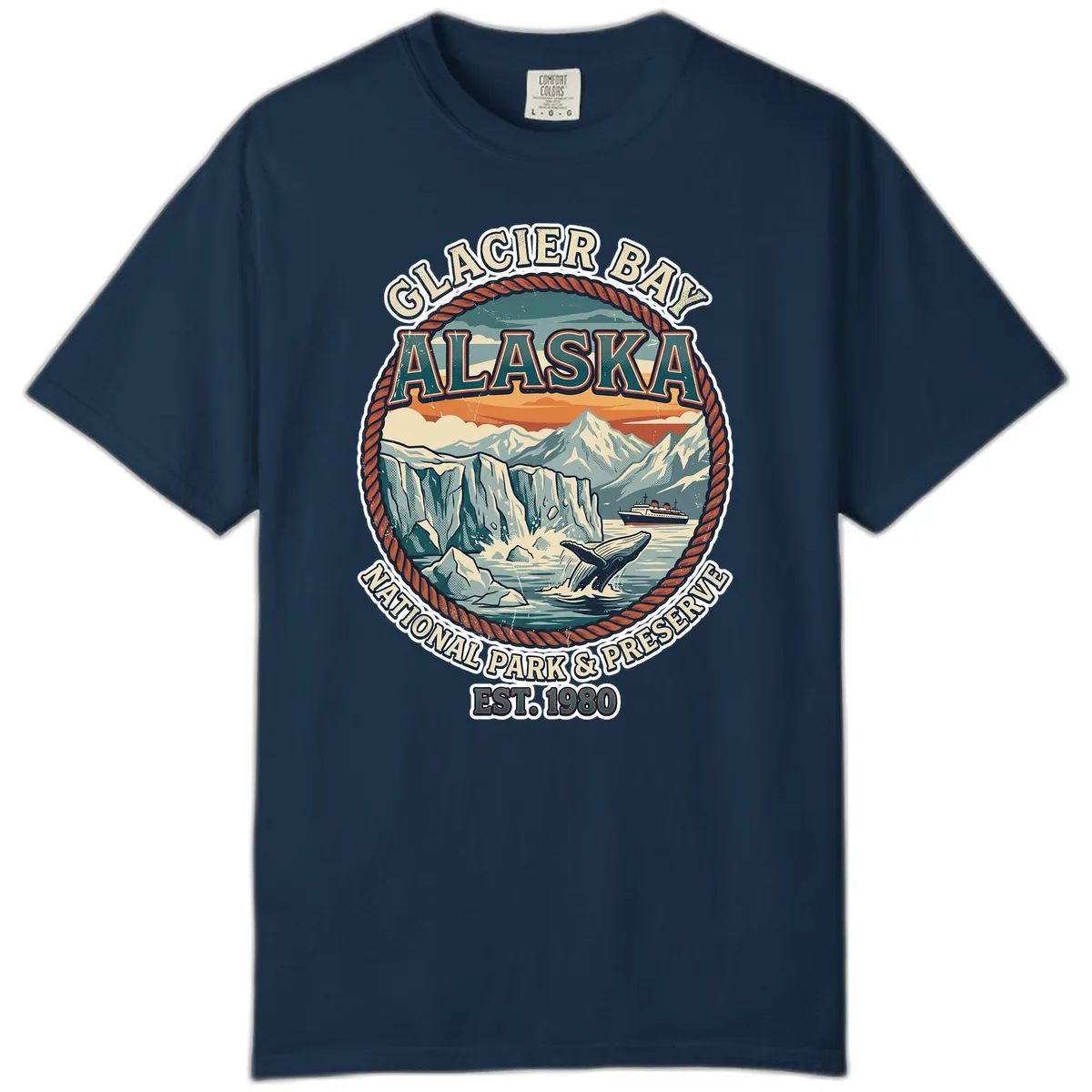 Glacier Bay National Park & Preserve Comfort Color in True Navy