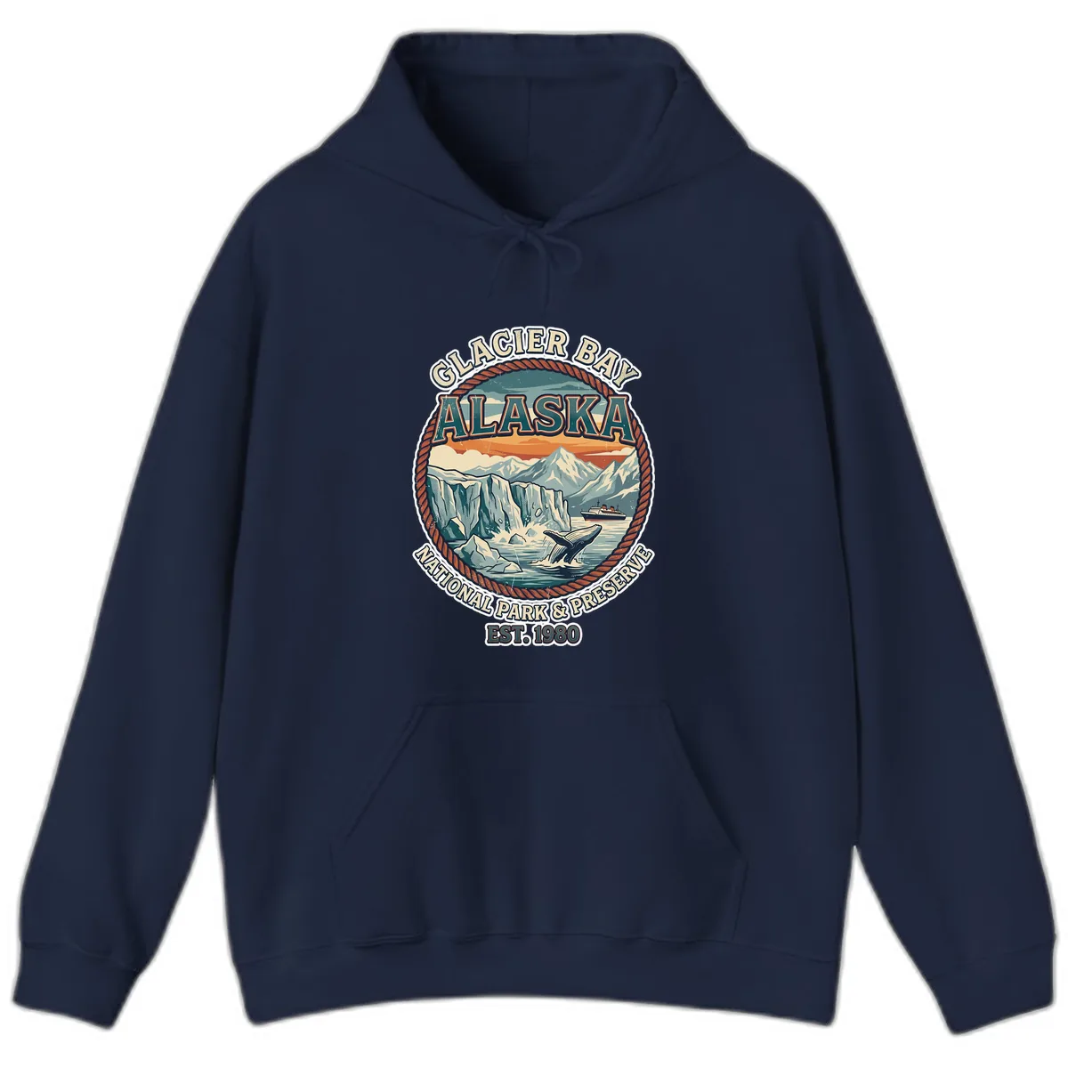 Glacier Bay National Park & Preserve Hoodie in Navy