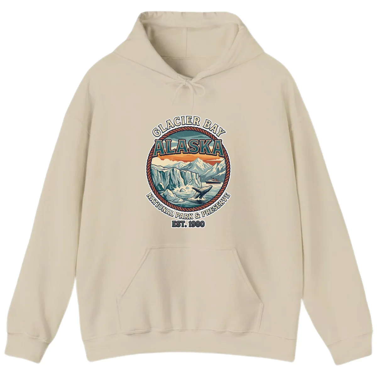Glacier Bay National Park & Preserve Hoodie in Sand