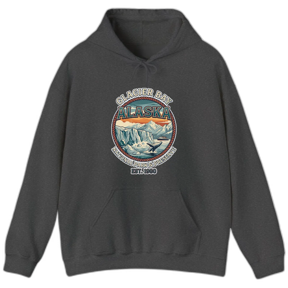 Glacier Bay National Park & Preserve Hoodie in Dark Heather