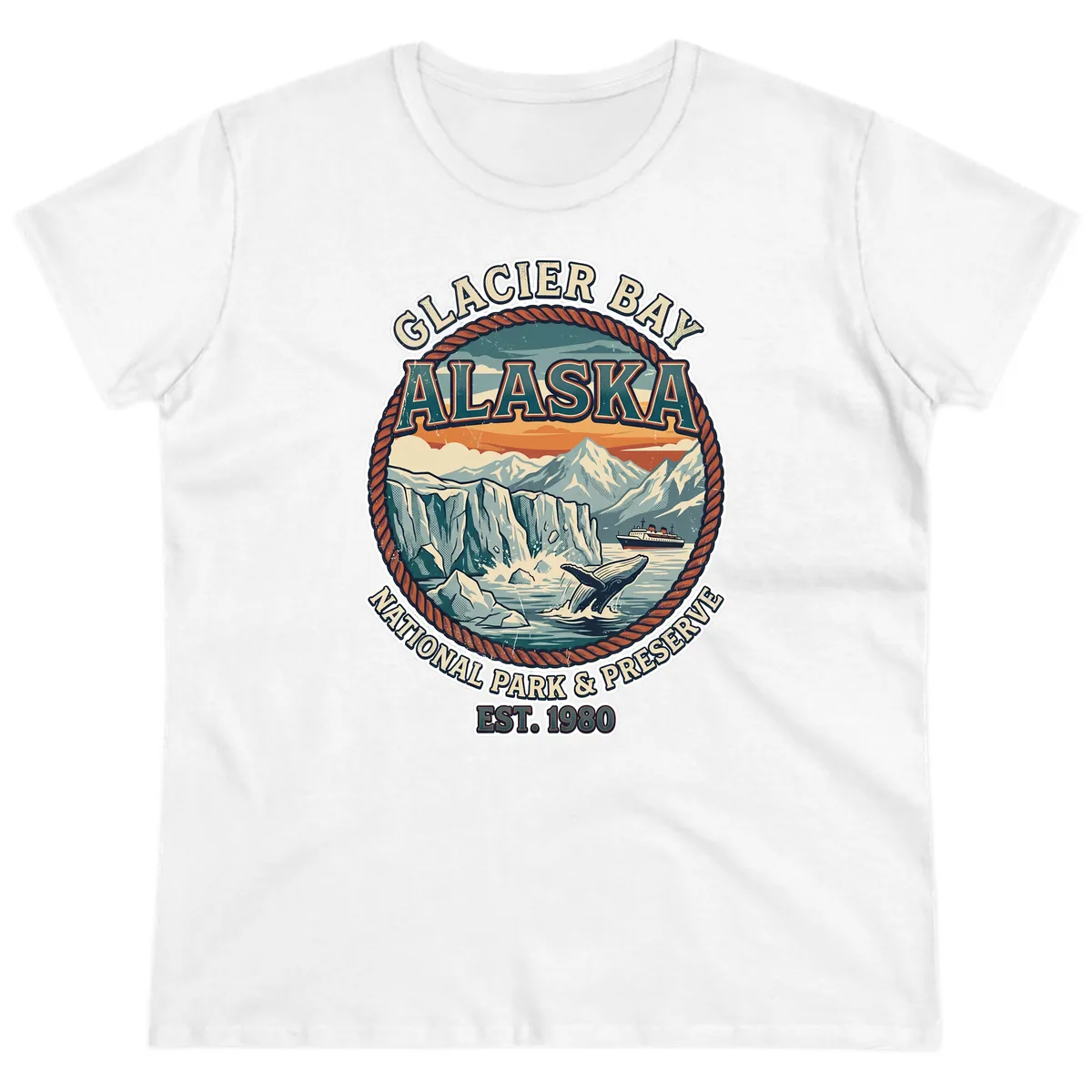 Glacier Bay National Park & Preserve Ladies Tee in White