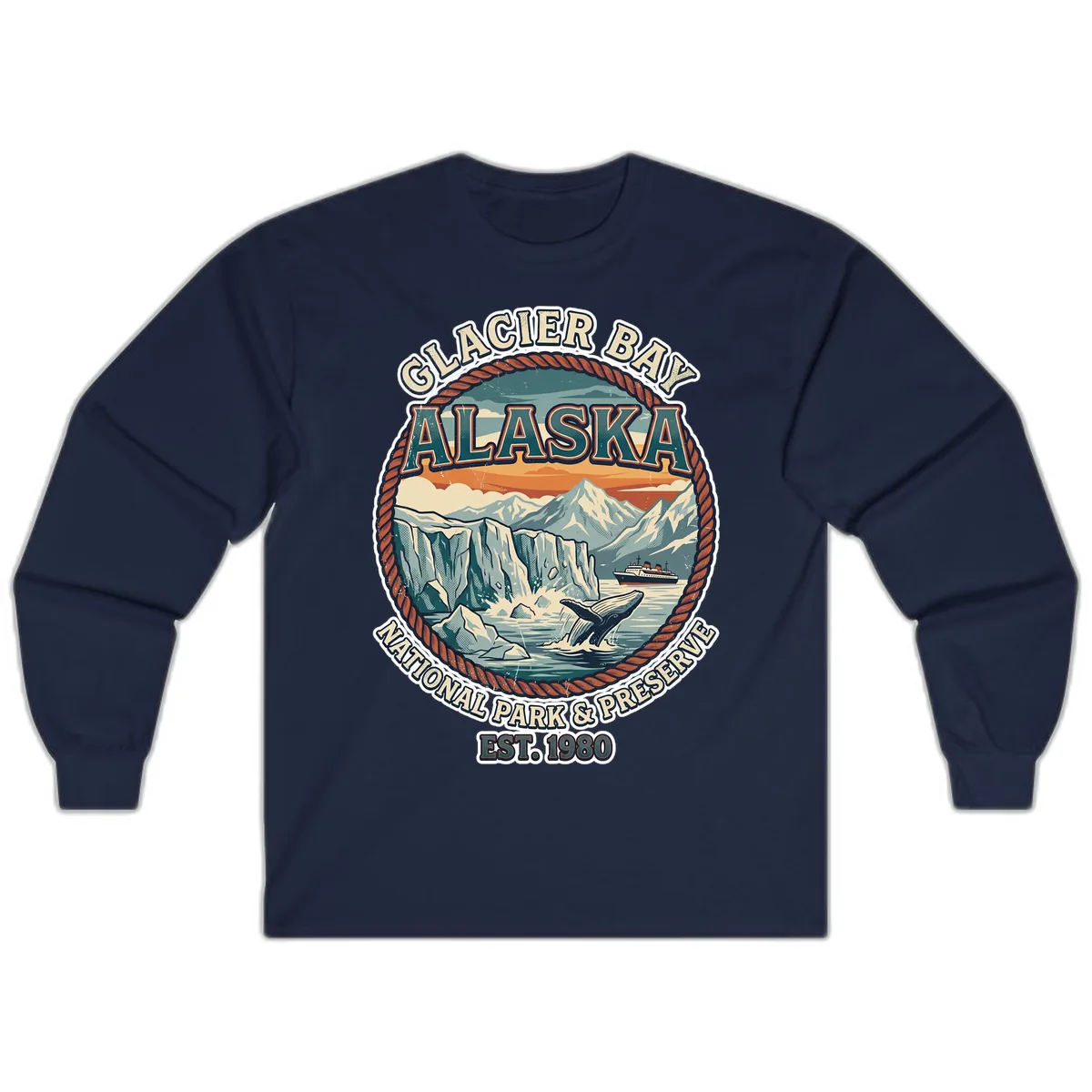 Glacier Bay National Park & Preserve Long Sleeve in Navy