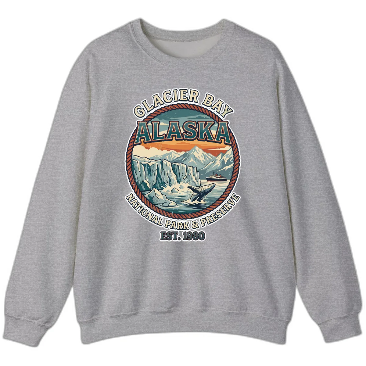 Glacier Bay National Park & Preserve Sweatshirt in Sport Grey