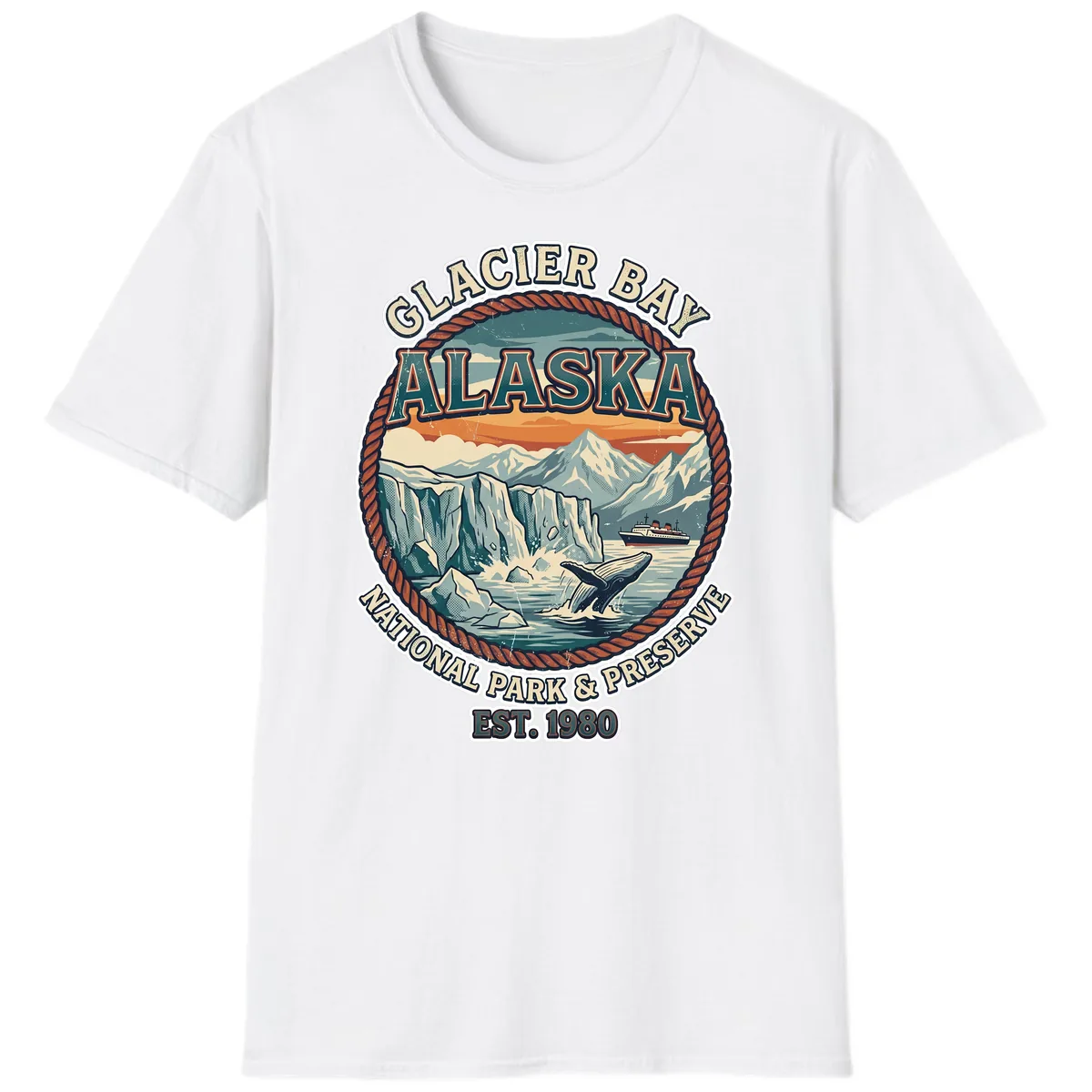 Glacier Bay National Park & Preserve T-Shirt in White