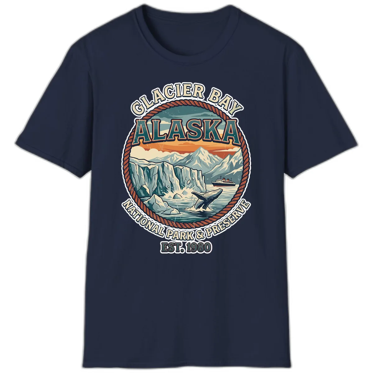Glacier Bay National Park & Preserve T-Shirt in Navy