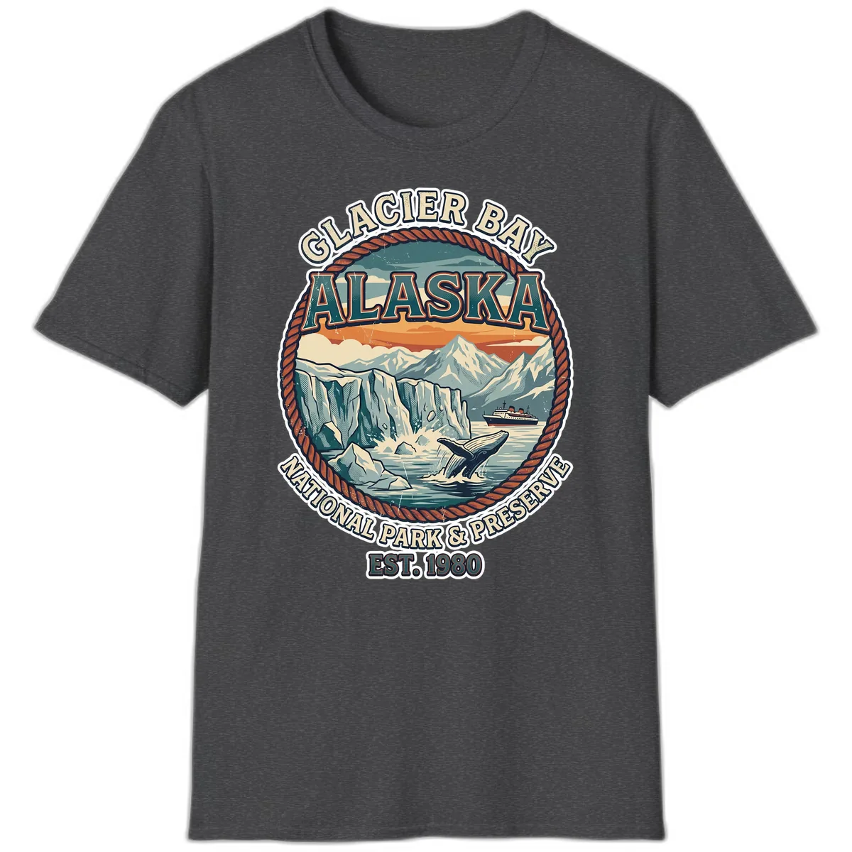 Glacier Bay National Park & Preserve T-Shirt in Dark Heather