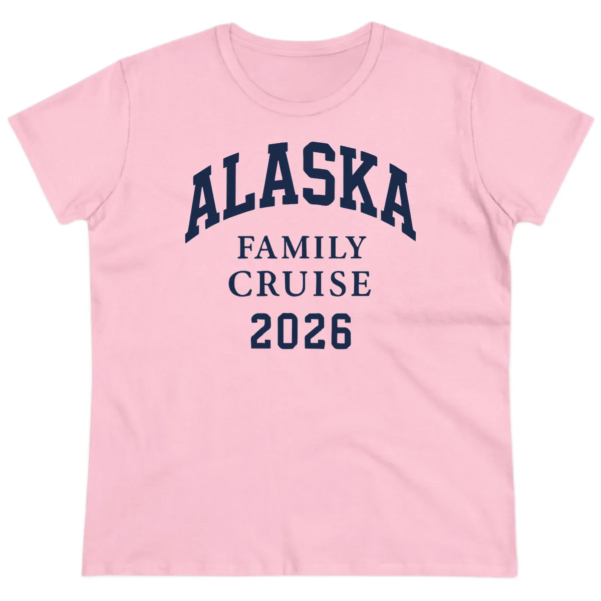 Alaska Family Cruise 2026 Ladies Tee in Light Pink