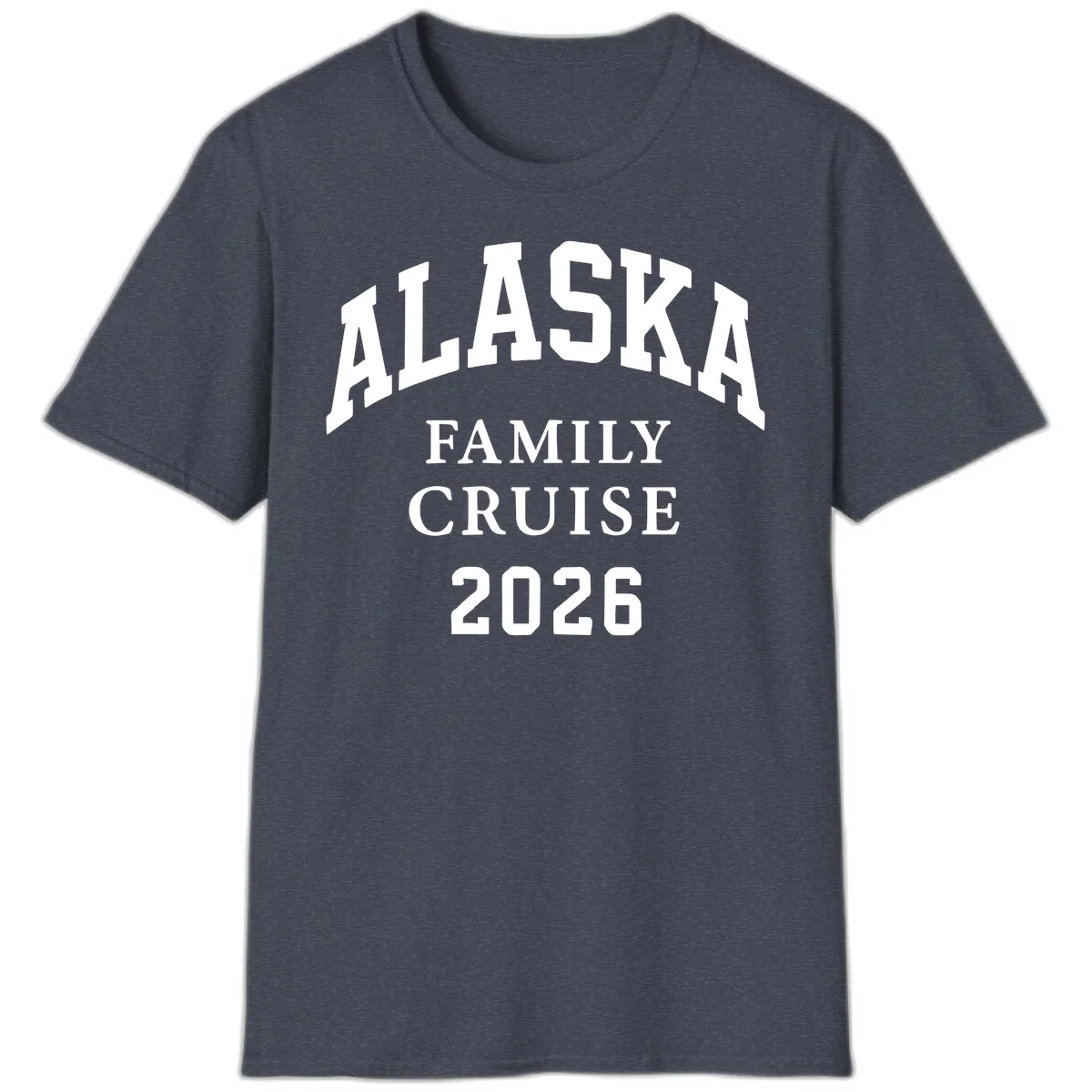 Alaska Family Cruise 2026 T-Shirt in Heather Navy