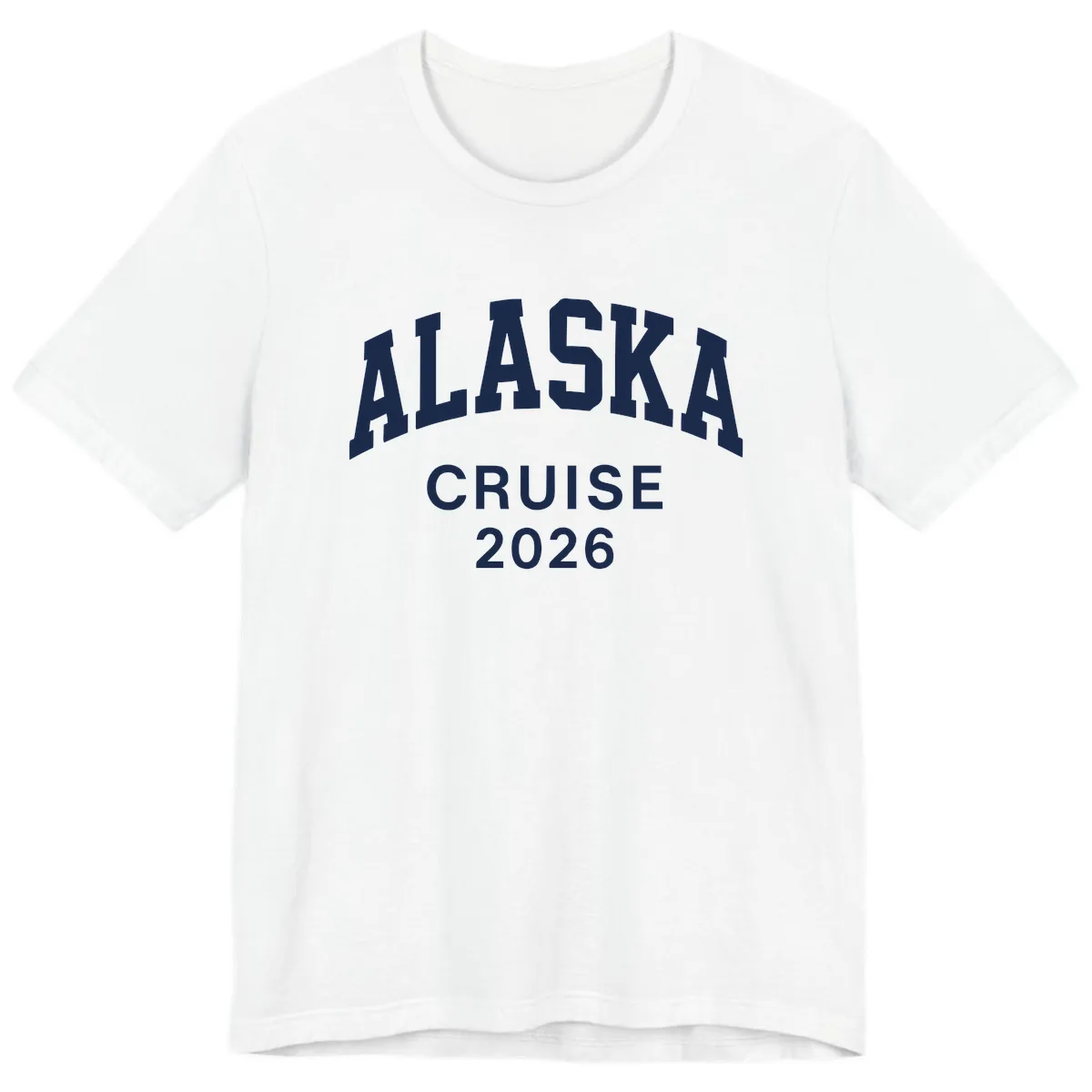 Alaska Cruise 2026 Bold Text Design Premium T-Shirt in White