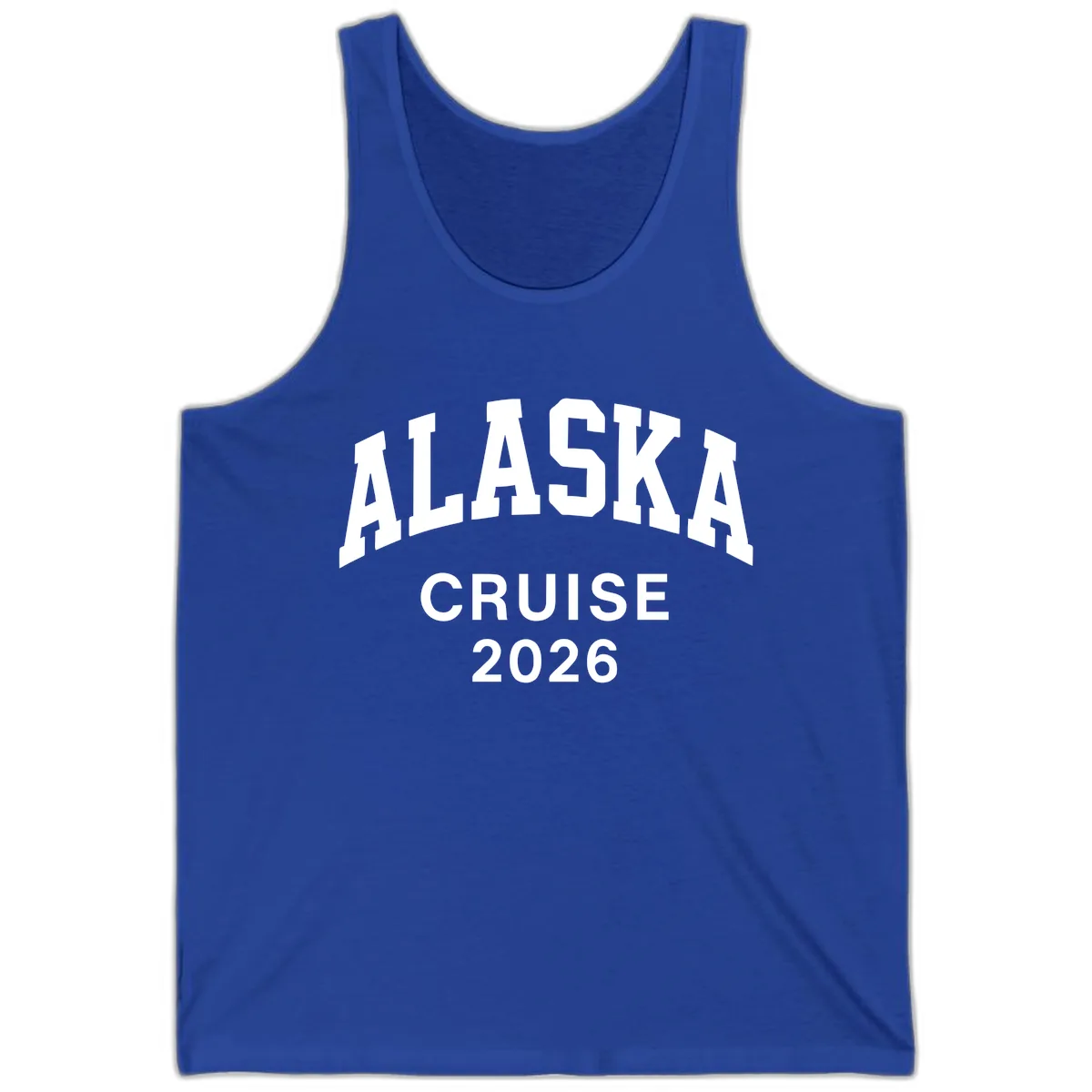 Alaska Cruise 2026 Bold Text Design Tank in True Royal