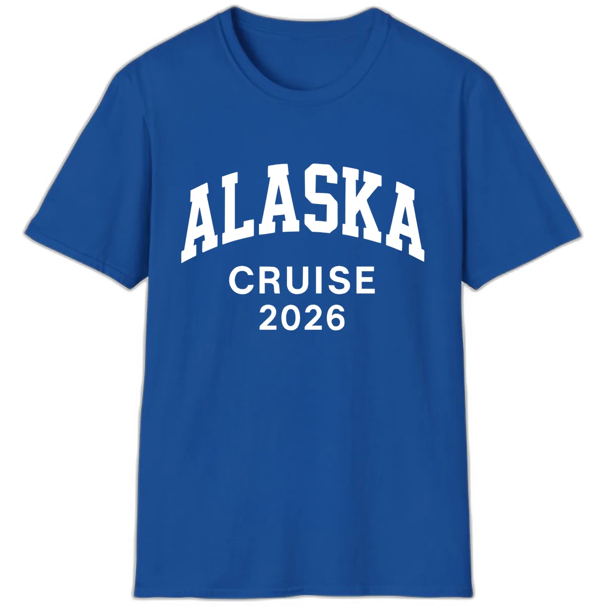 Alaska Cruise 2026 Bold Text Design T-Shirt in Royal