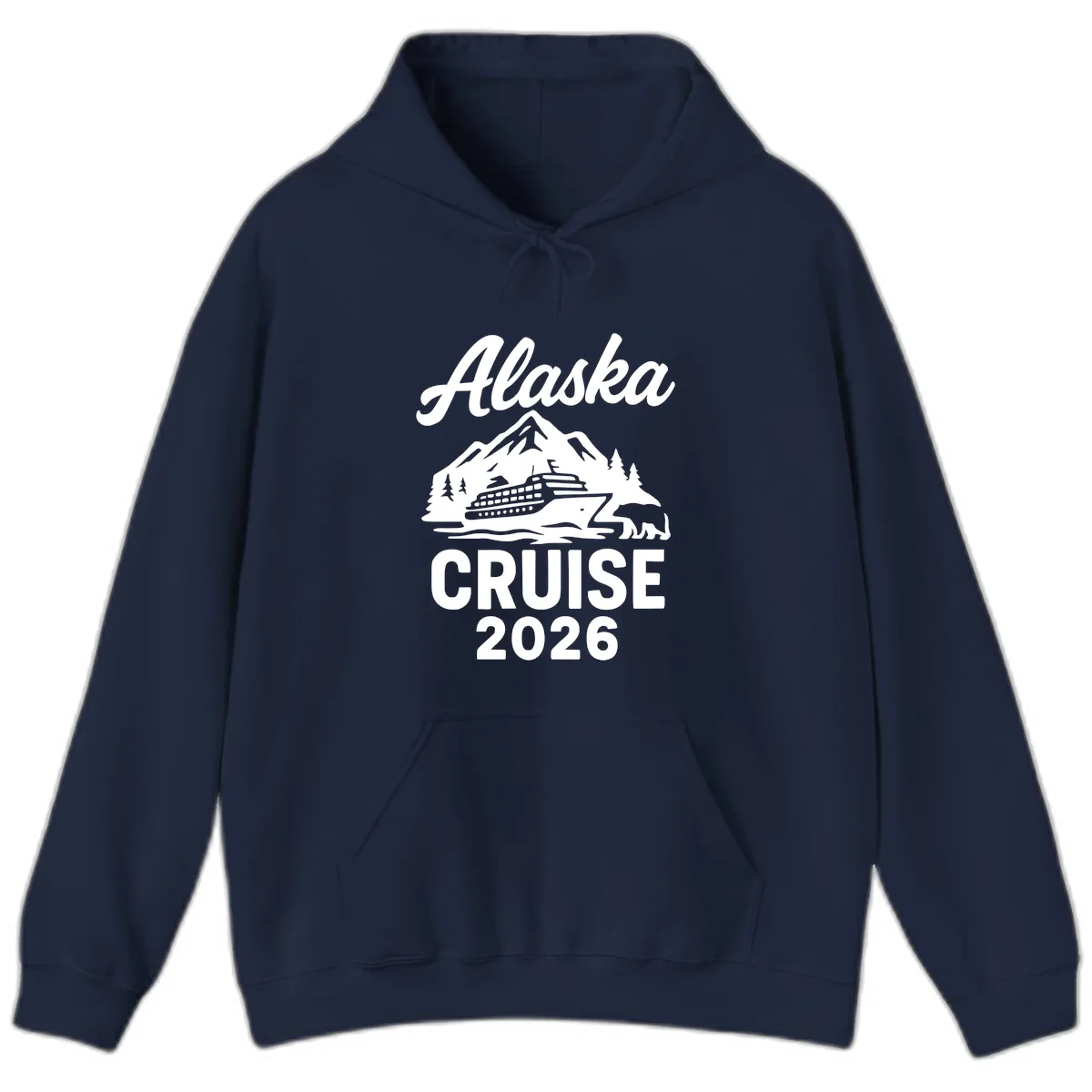 Alaska Cruise 2026 Adventure Hoodie in Navy